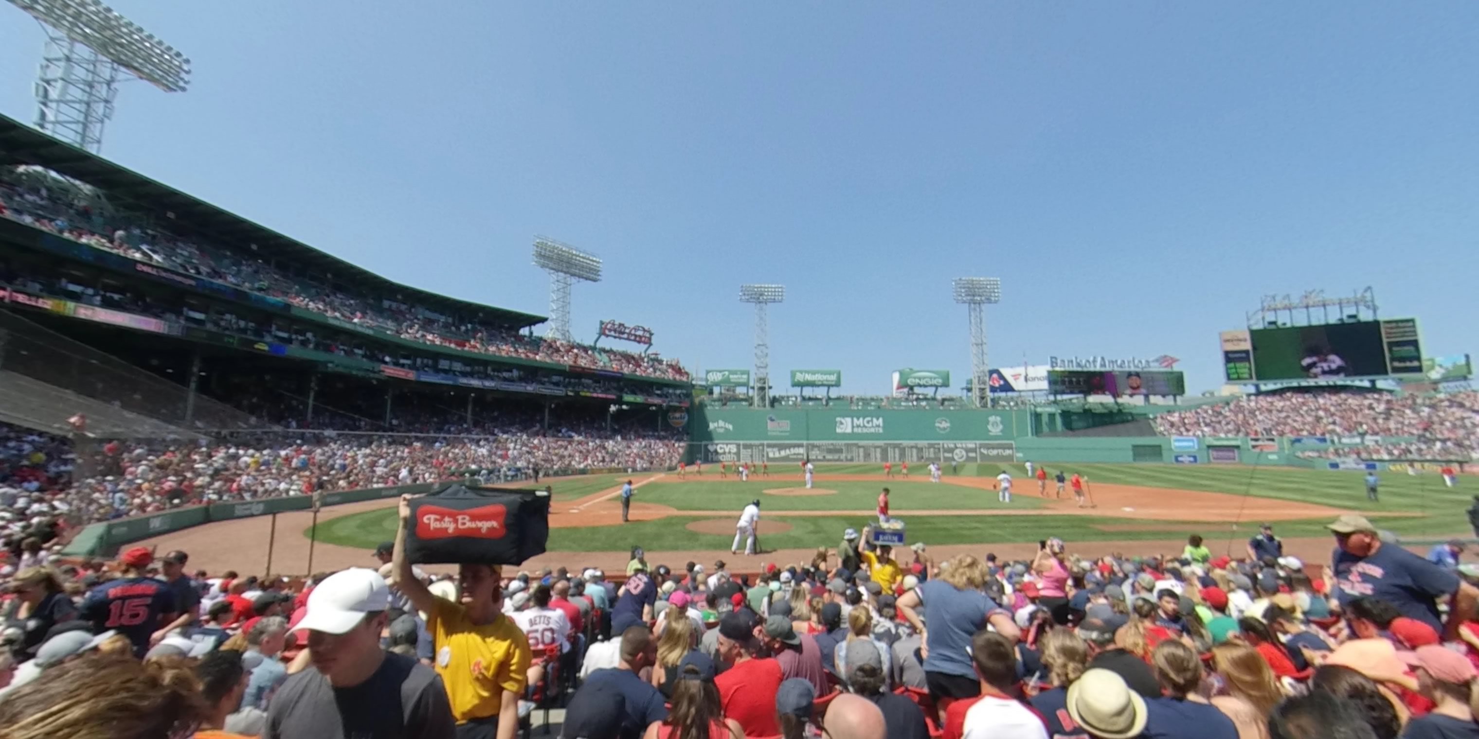 field box 34 panoramic seat view  for baseball - fenway park
