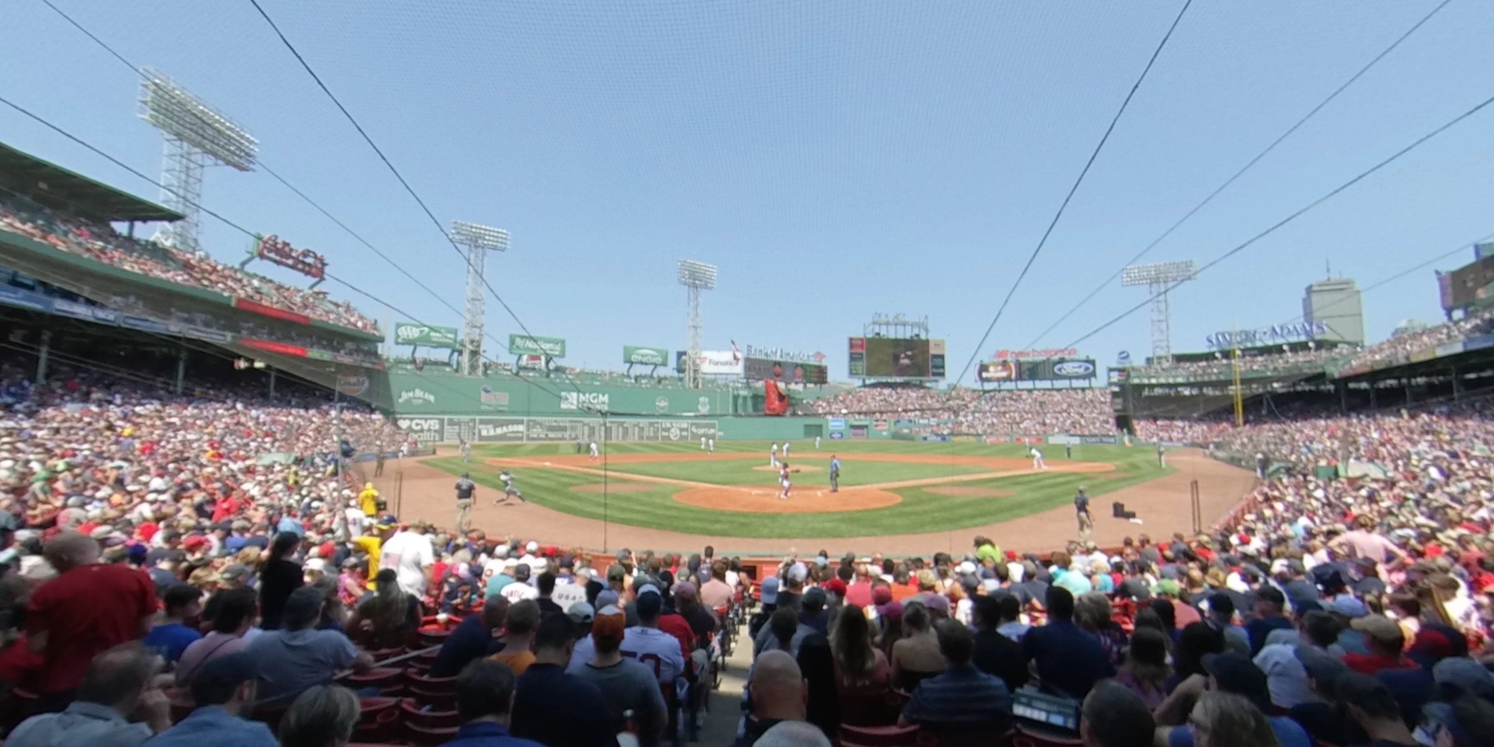 field box 44 panoramic seat view  for baseball - fenway park