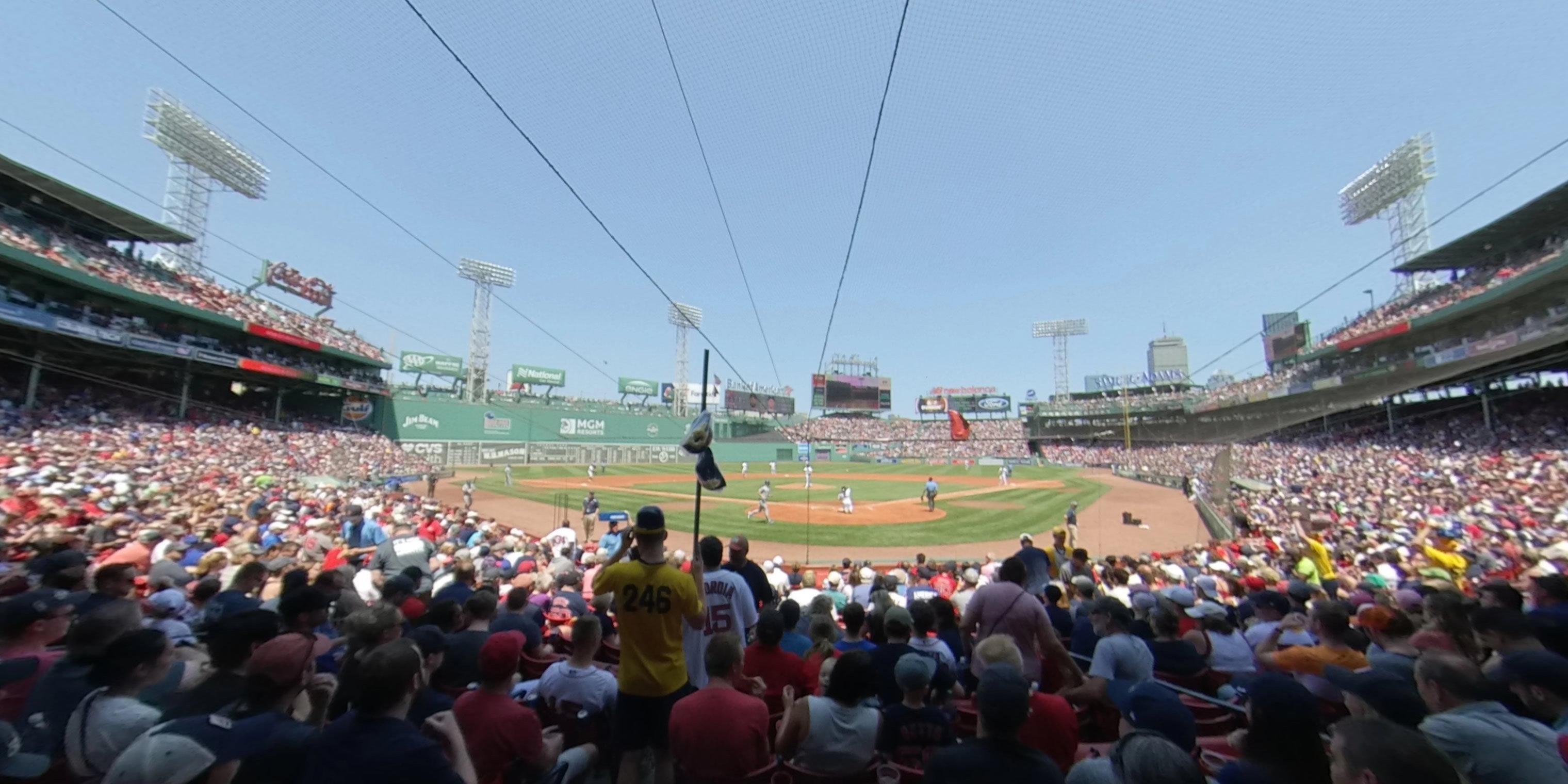 field box 46 panoramic seat view  for baseball - fenway park