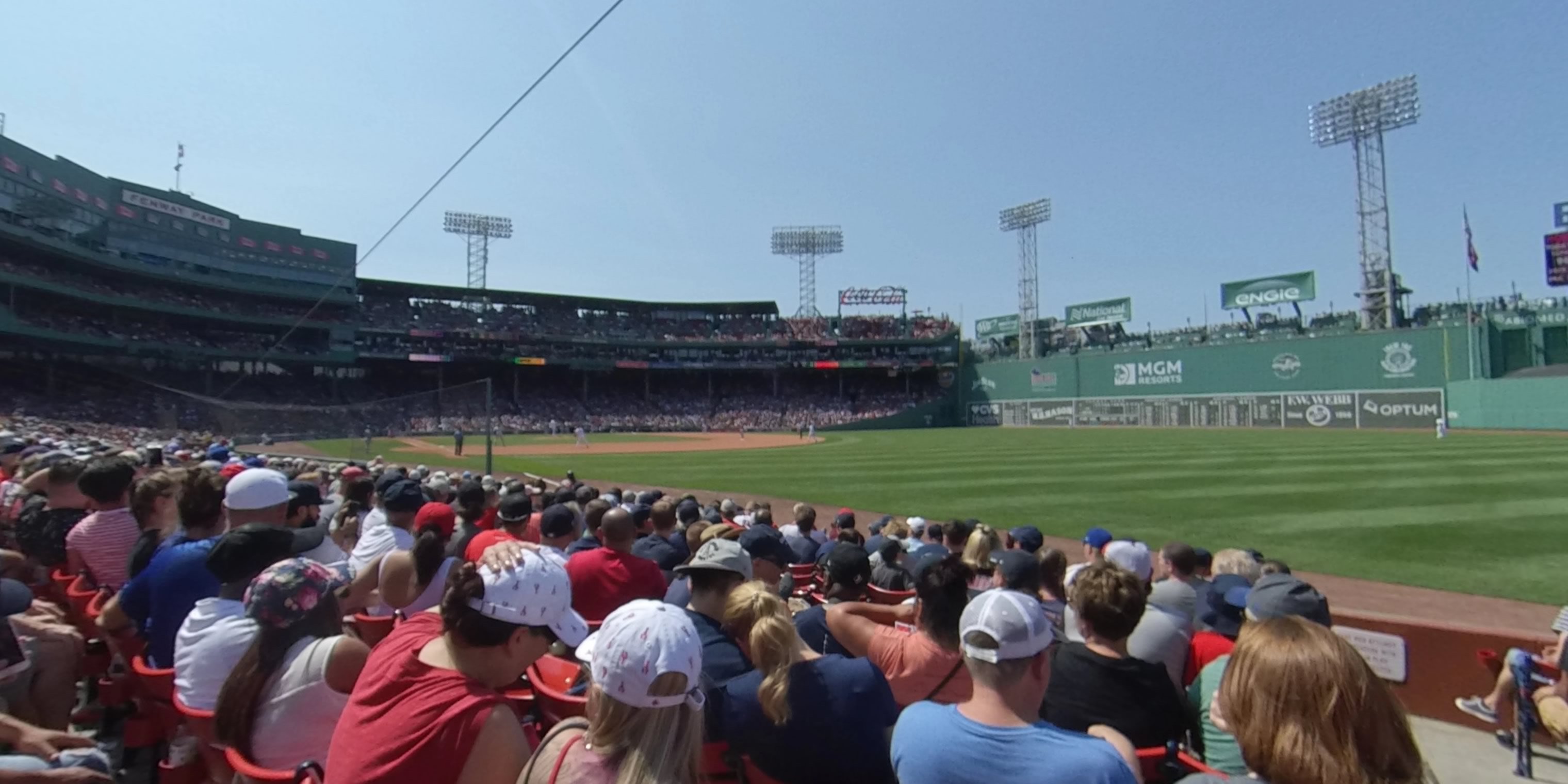 field box 6 panoramic seat view  for baseball - fenway park