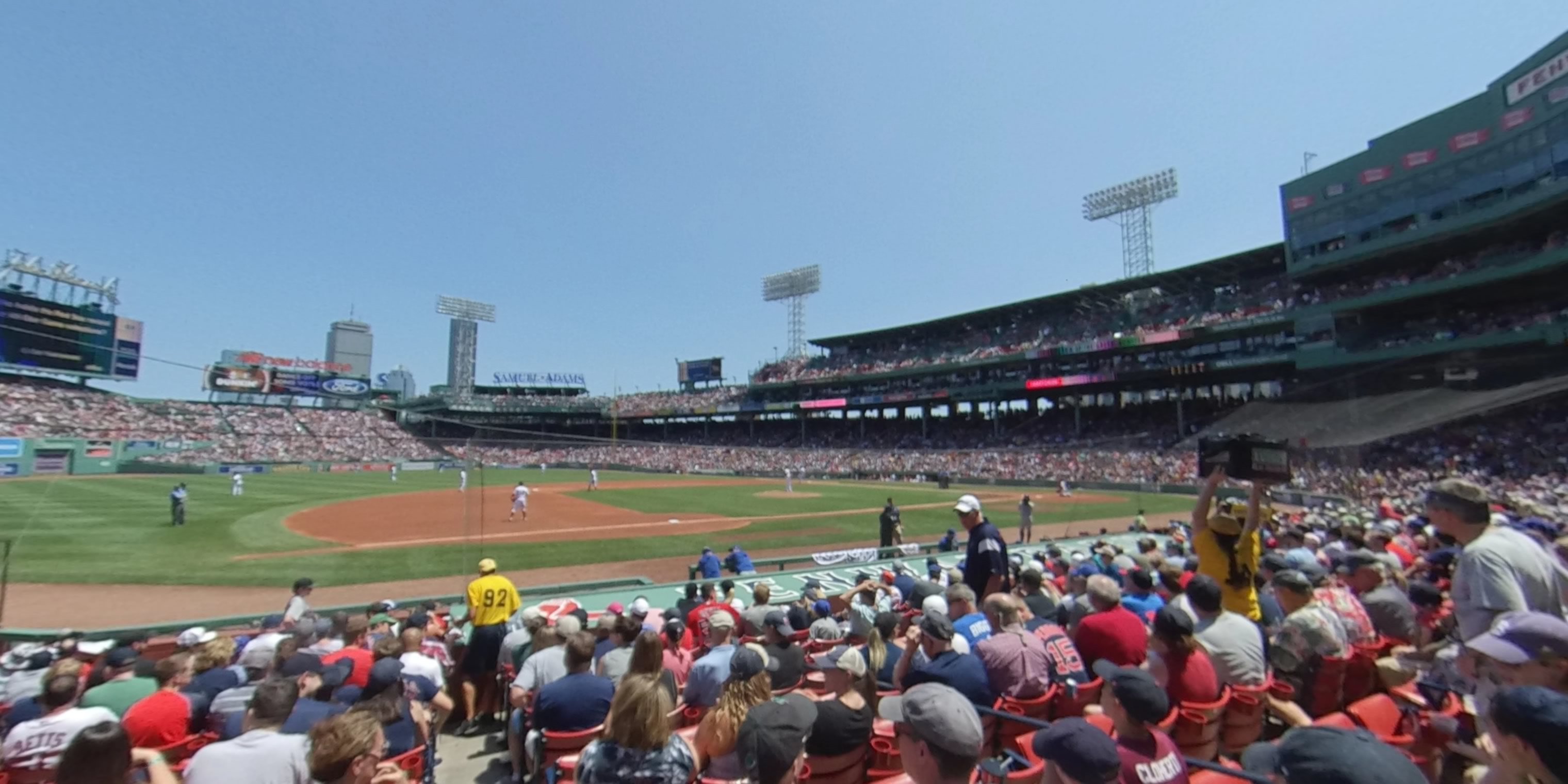 field box 67 panoramic seat view  for baseball - fenway park