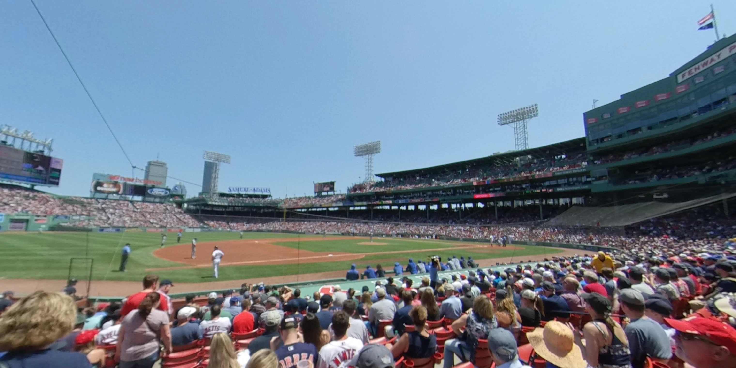 field box 69 panoramic seat view  for baseball - fenway park