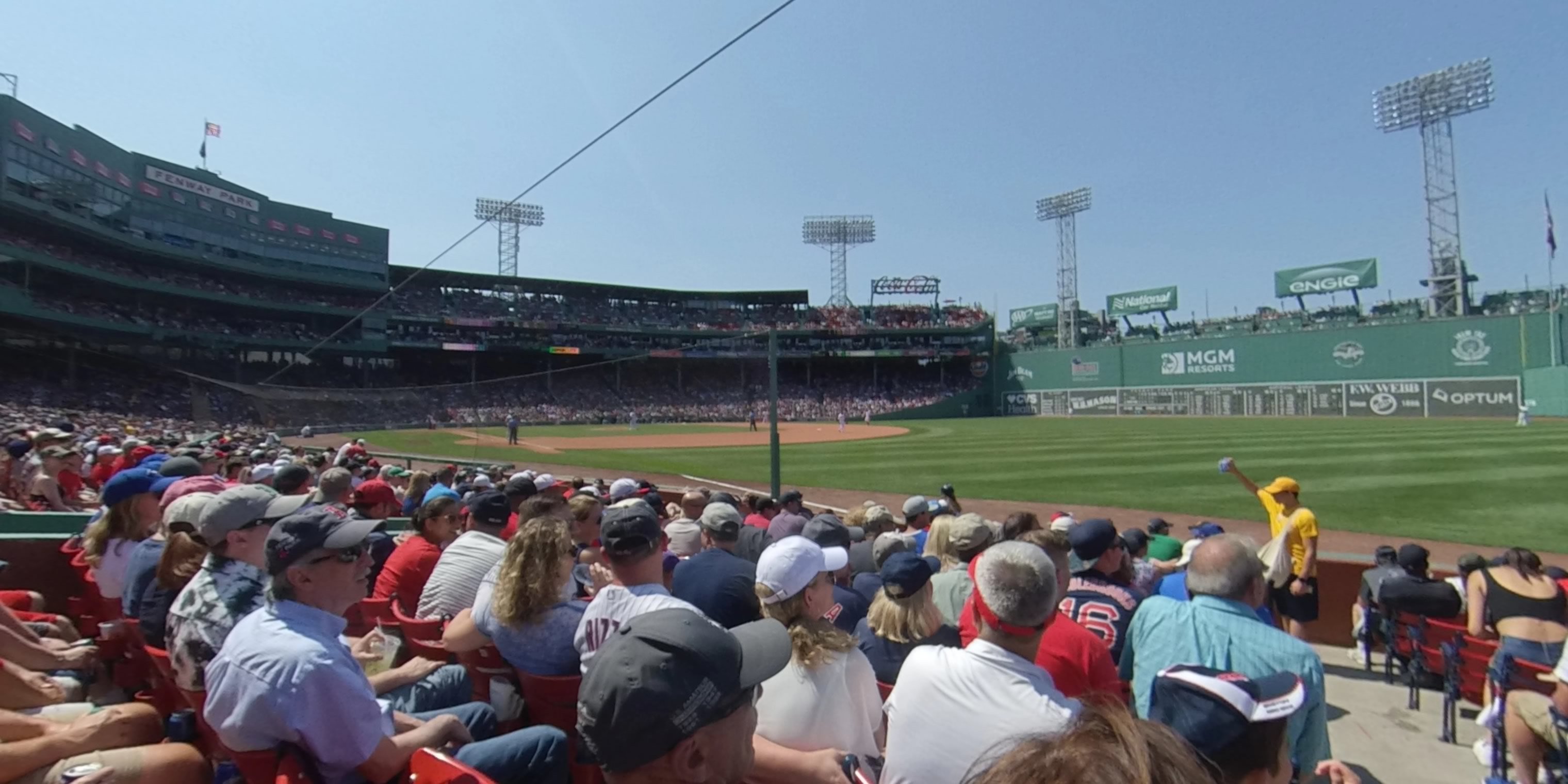 field box 7 panoramic seat view  for baseball - fenway park