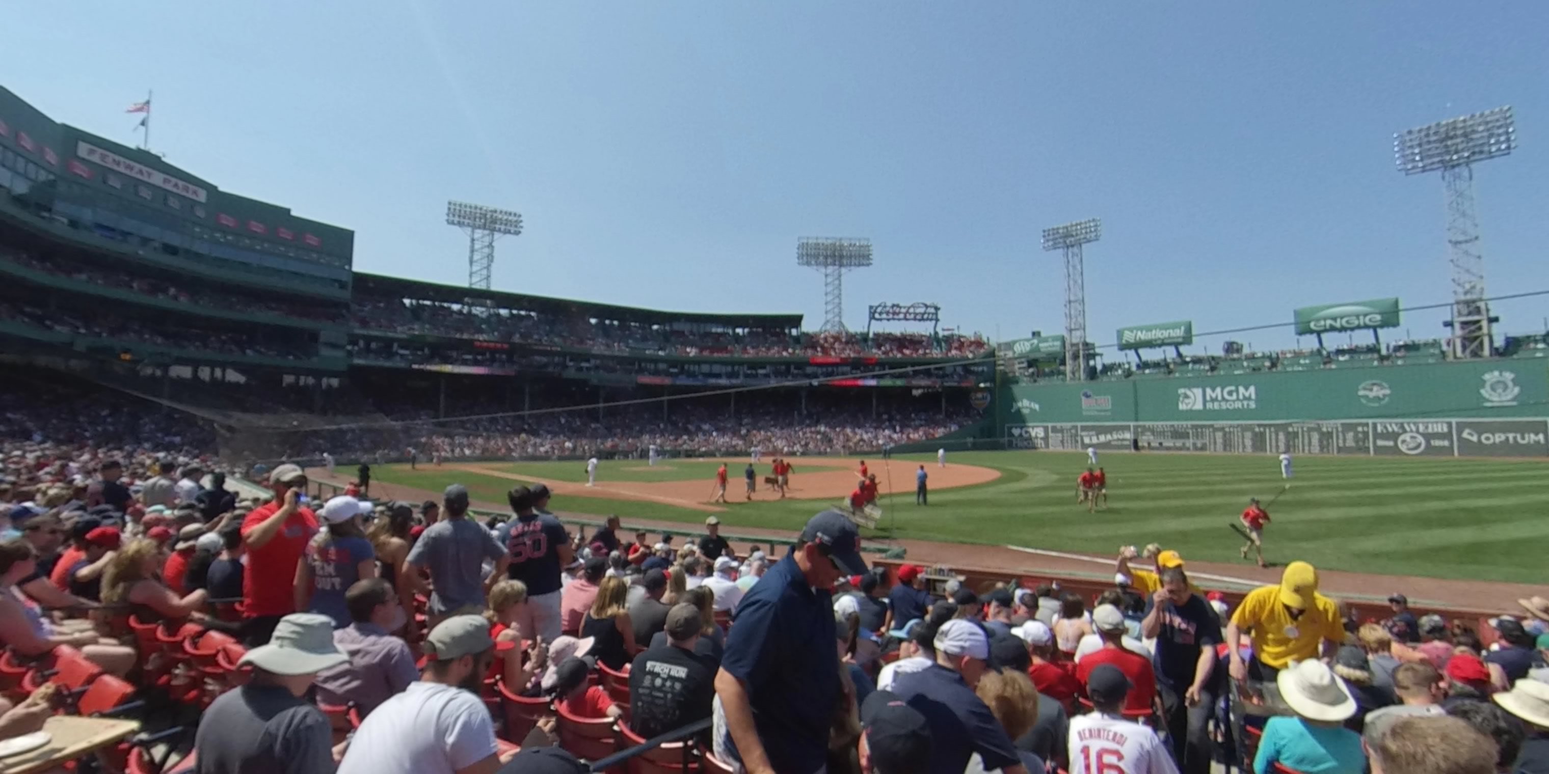 field box 9 panoramic seat view  for baseball - fenway park