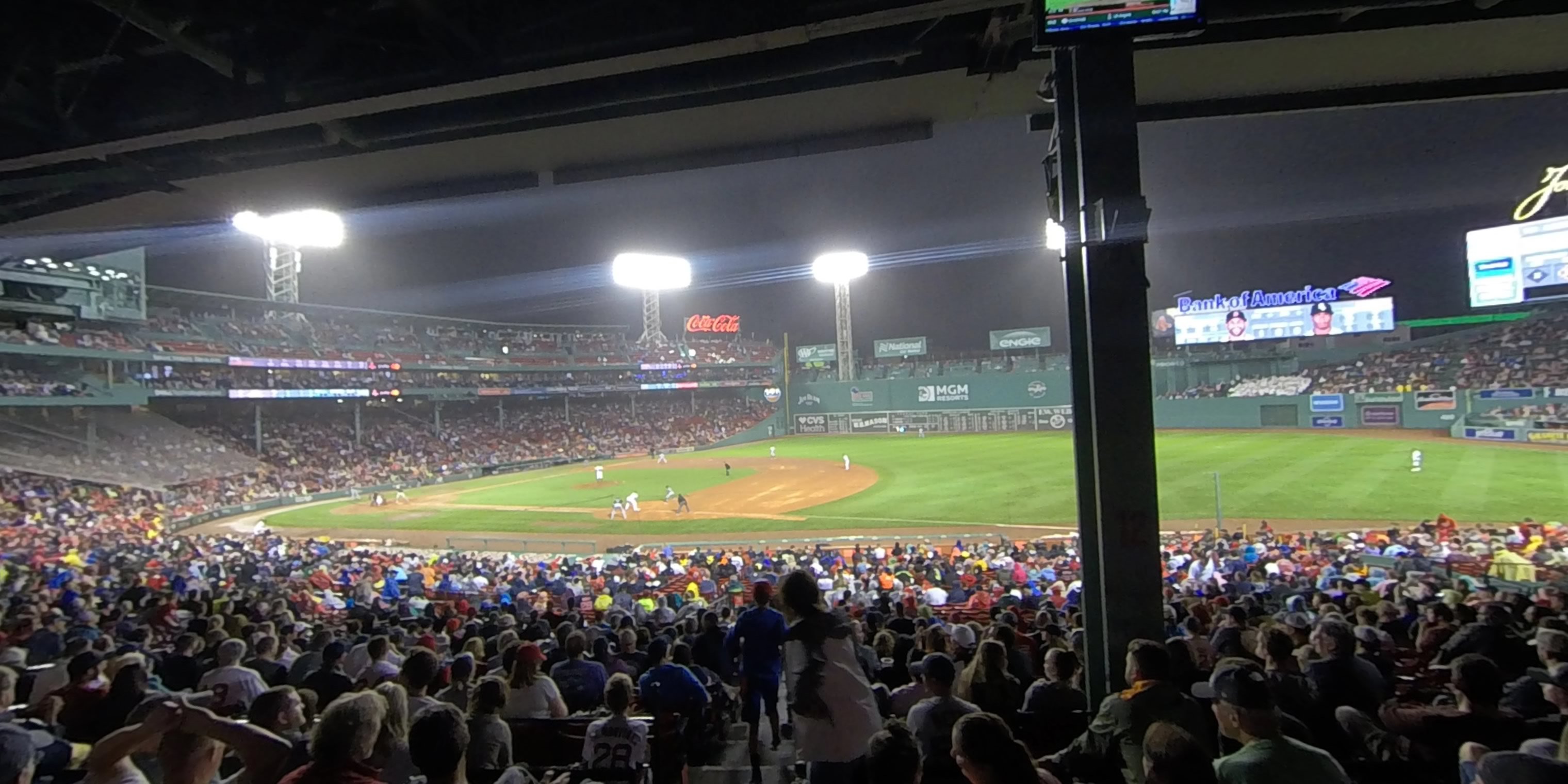 grandstand 12 panoramic seat view  for baseball - fenway park