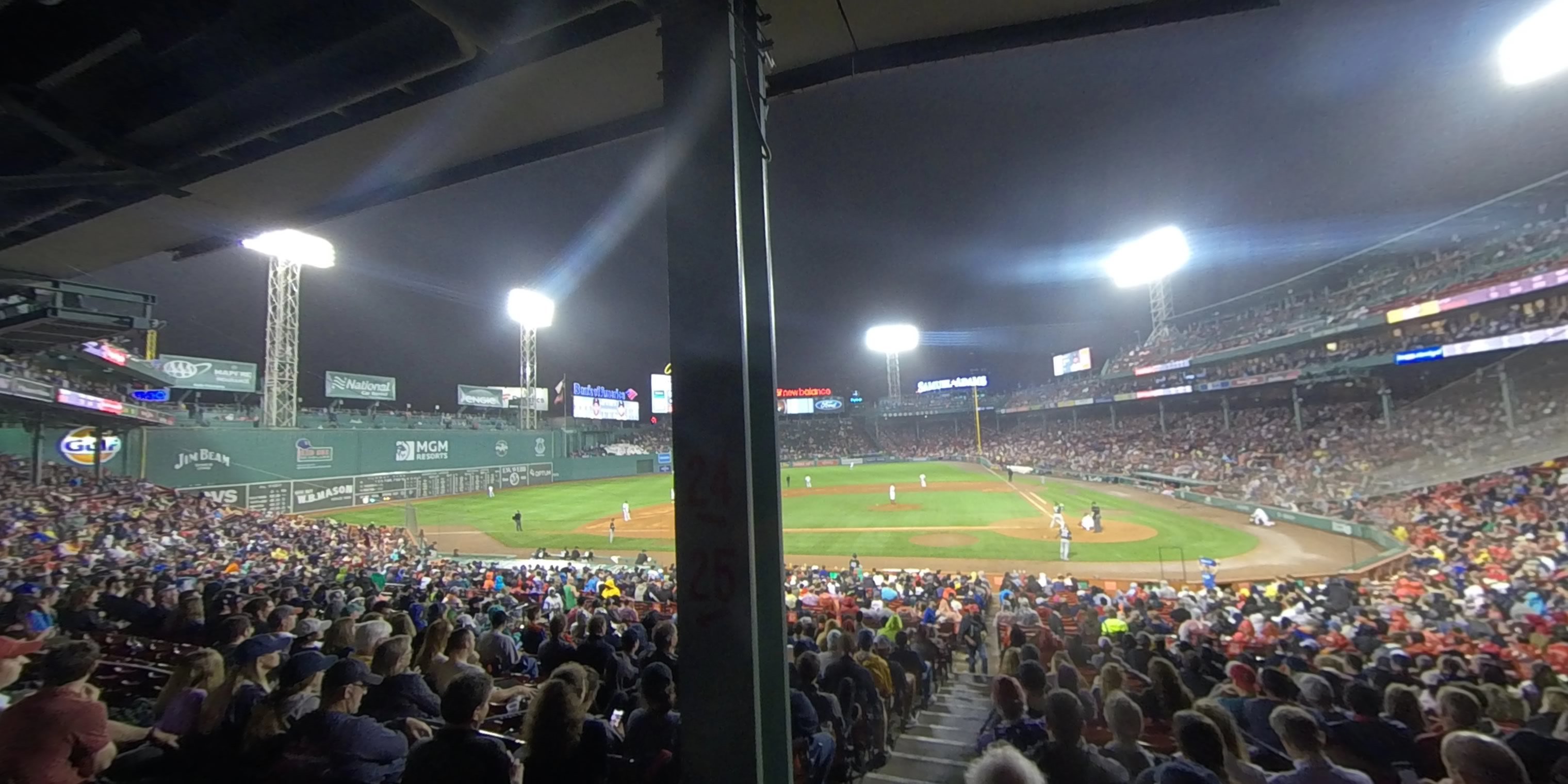 grandstand 24 panoramic seat view  for baseball - fenway park
