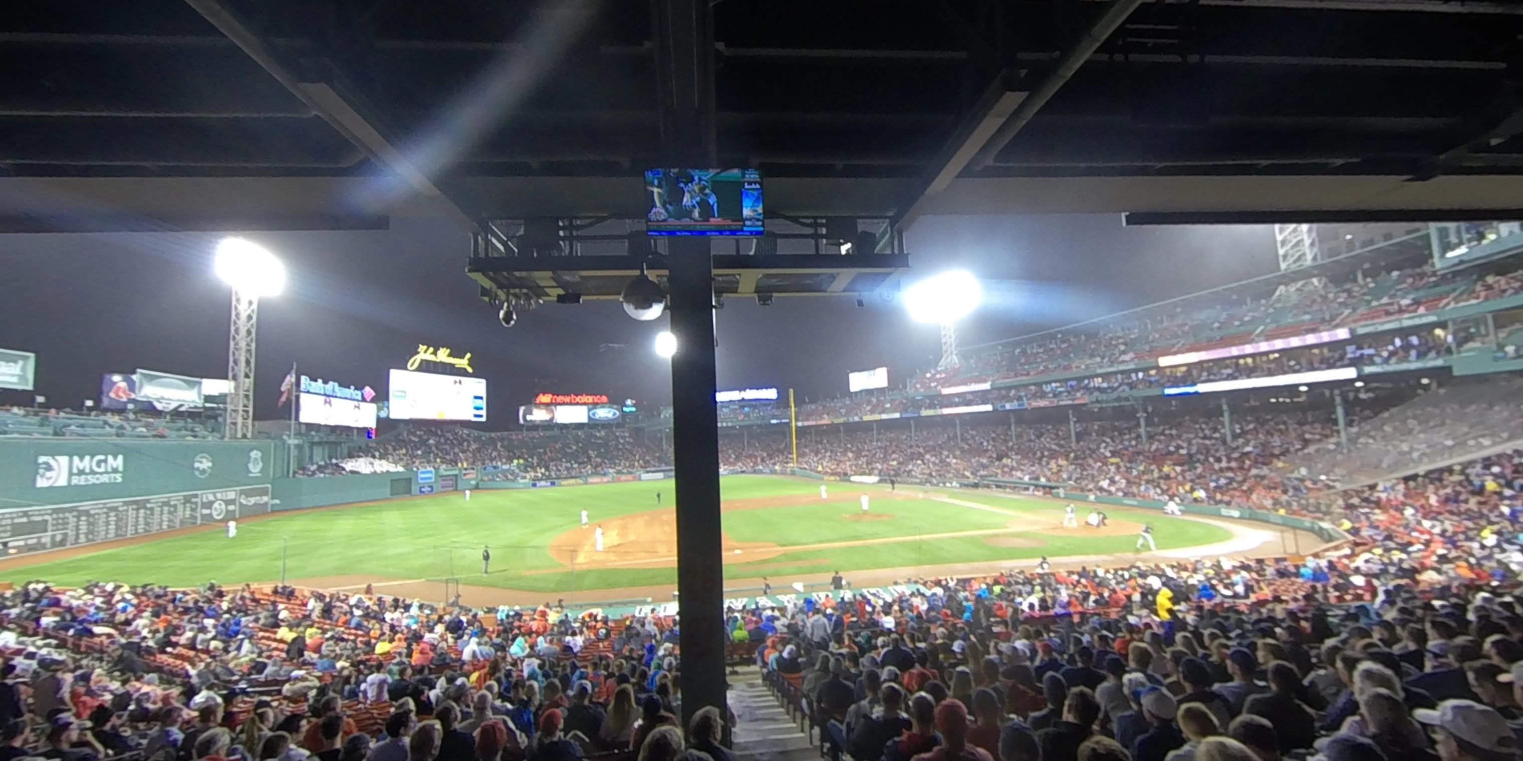 grandstand 26 panoramic seat view  for baseball - fenway park