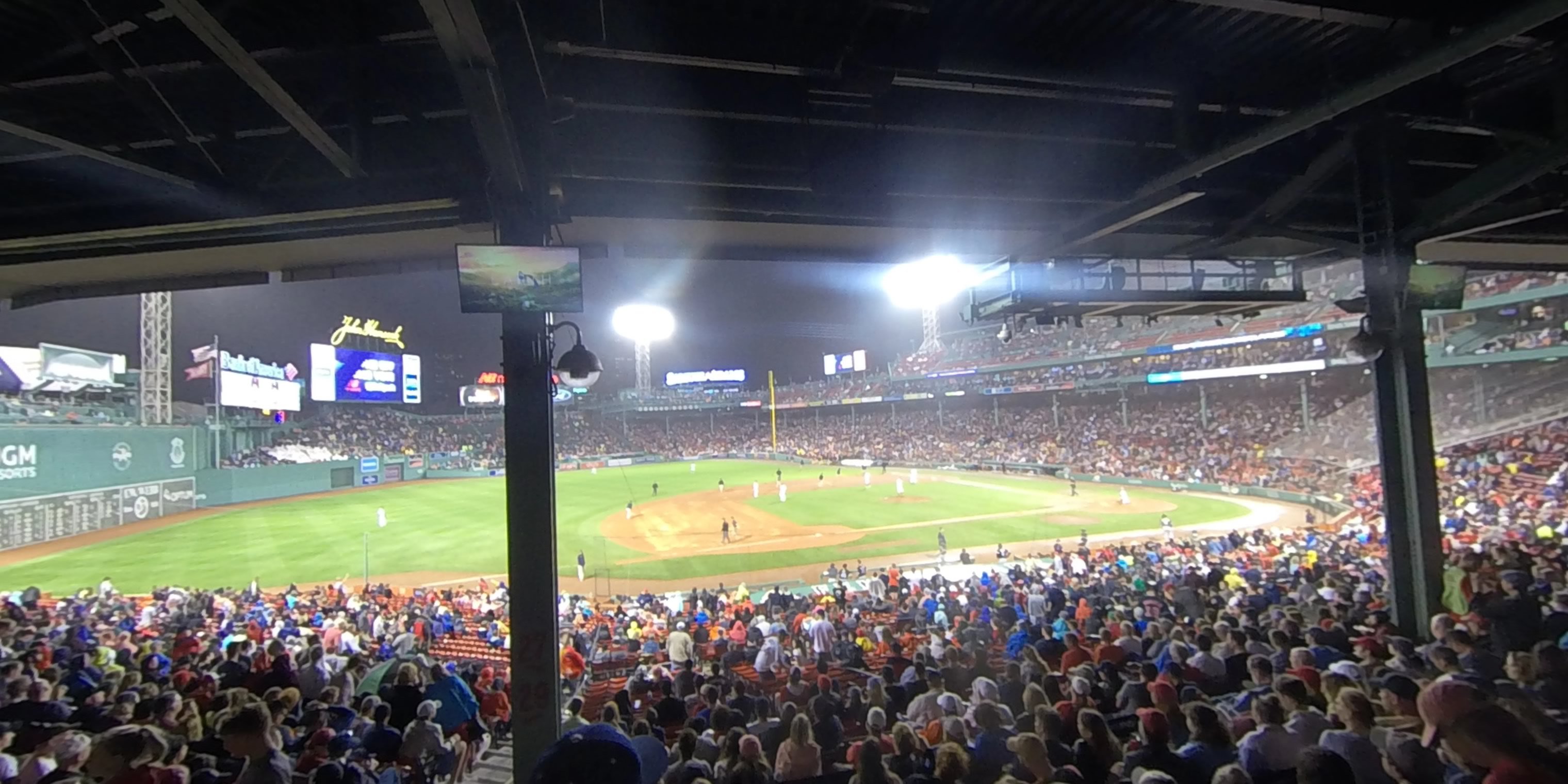 grandstand 27 panoramic seat view  for baseball - fenway park