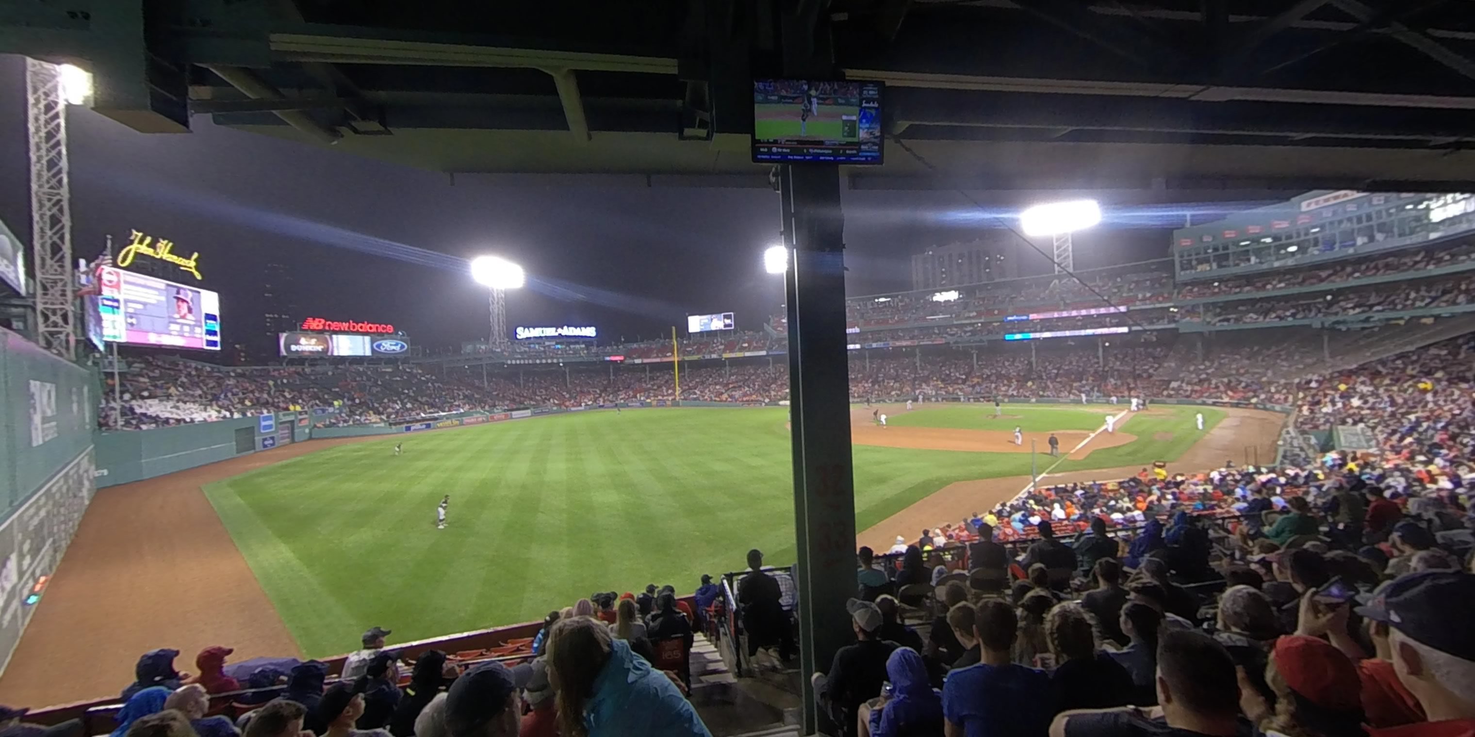 grandstand 32 panoramic seat view  for baseball - fenway park