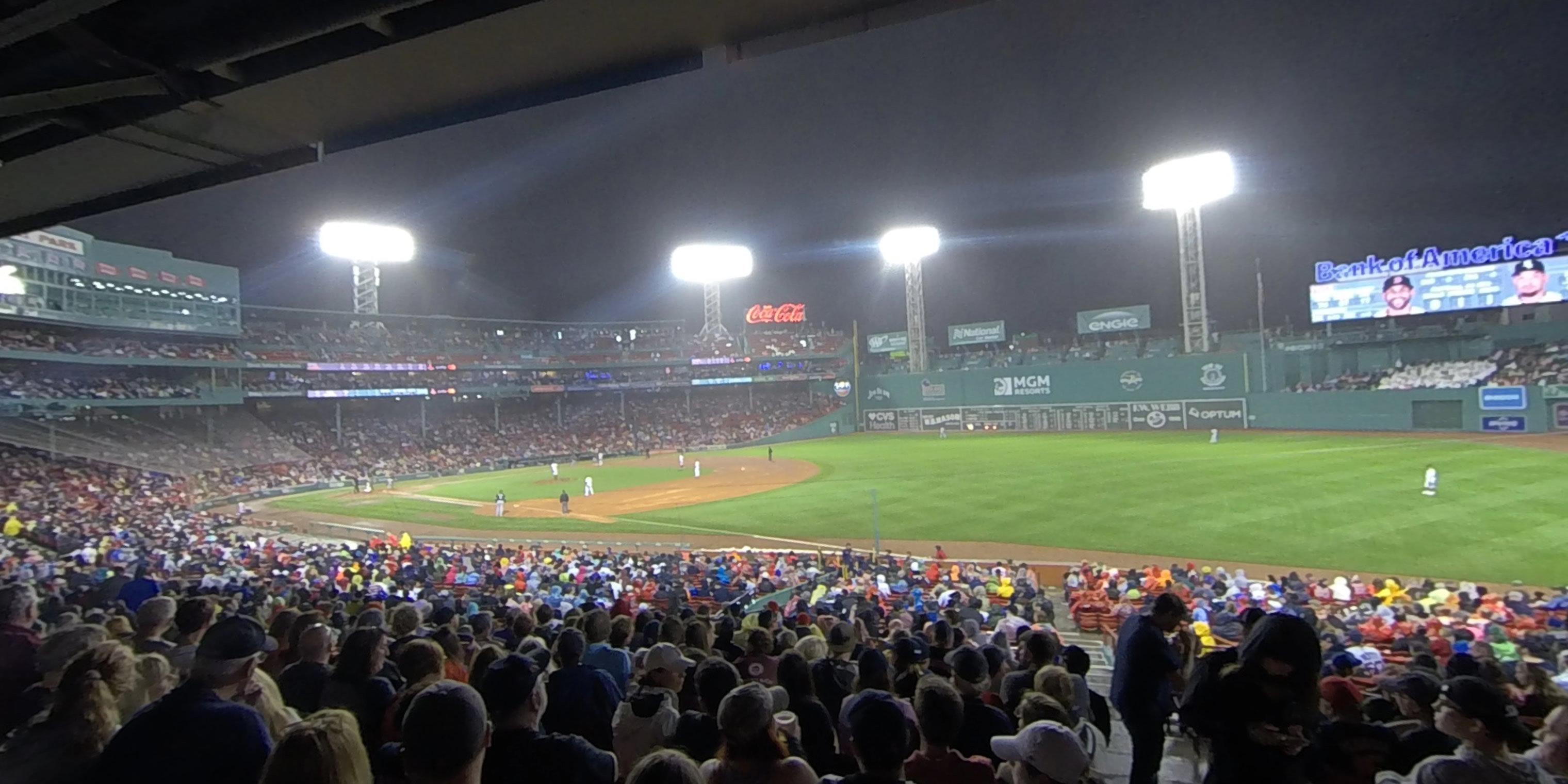 grandstand 9 panoramic seat view  for baseball - fenway park