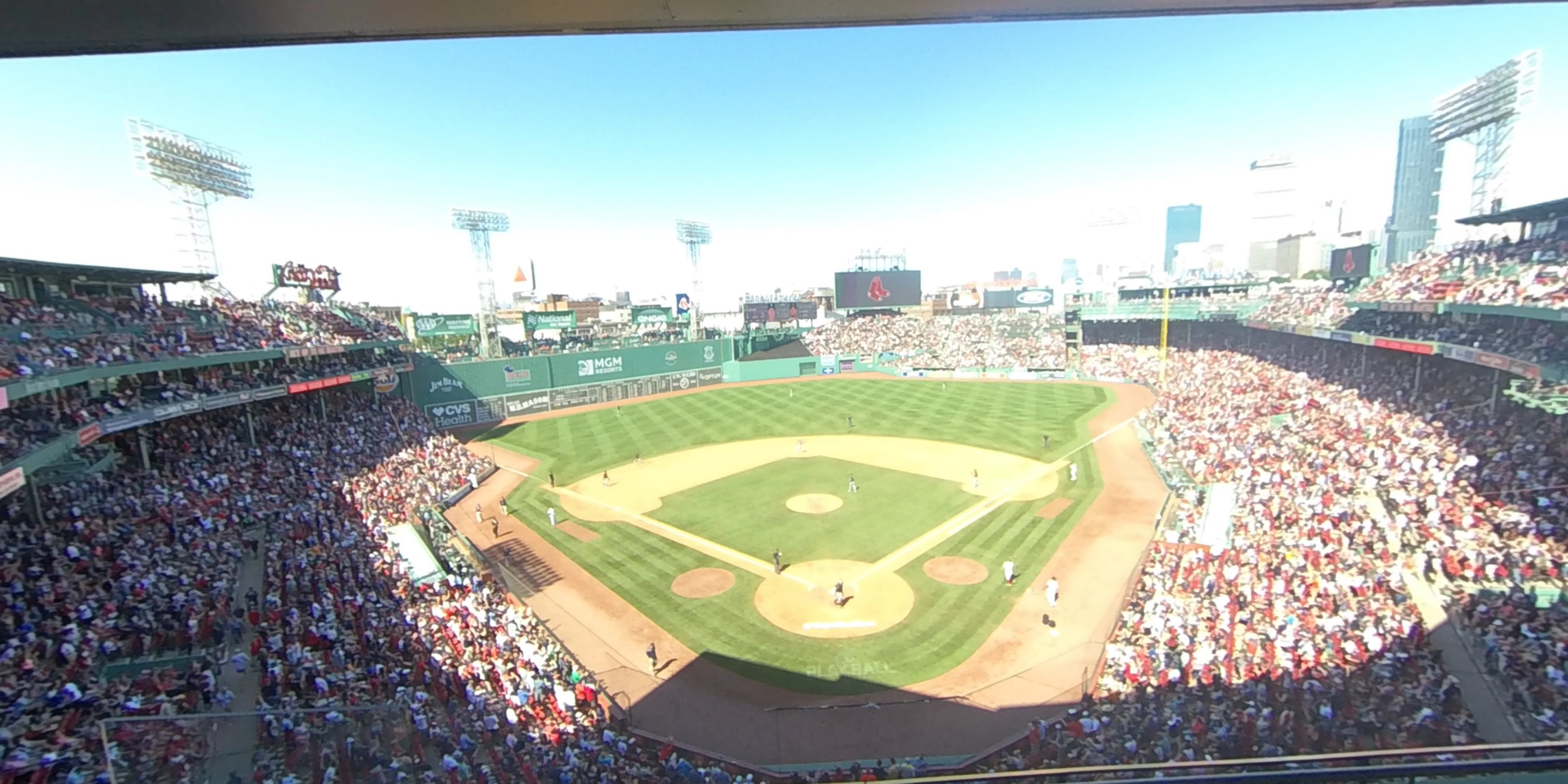 home plate pavilion club 3 panoramic seat view  for baseball - fenway park