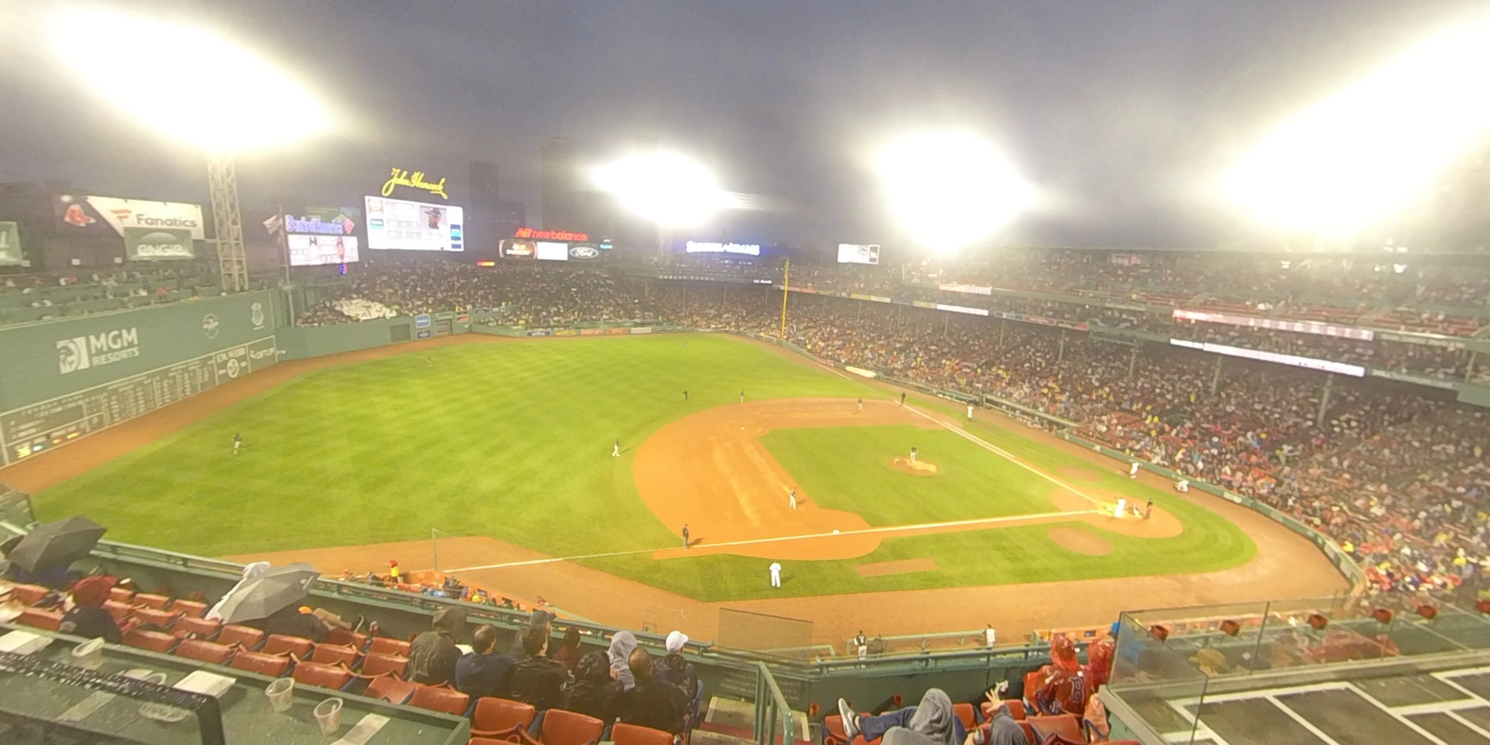 pavilion box 10 panoramic seat view  for baseball - fenway park