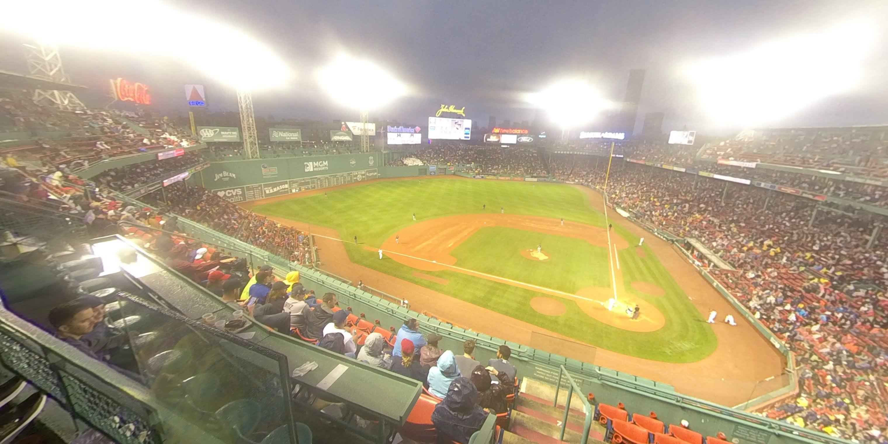 pavilion box 2 panoramic seat view  for baseball - fenway park