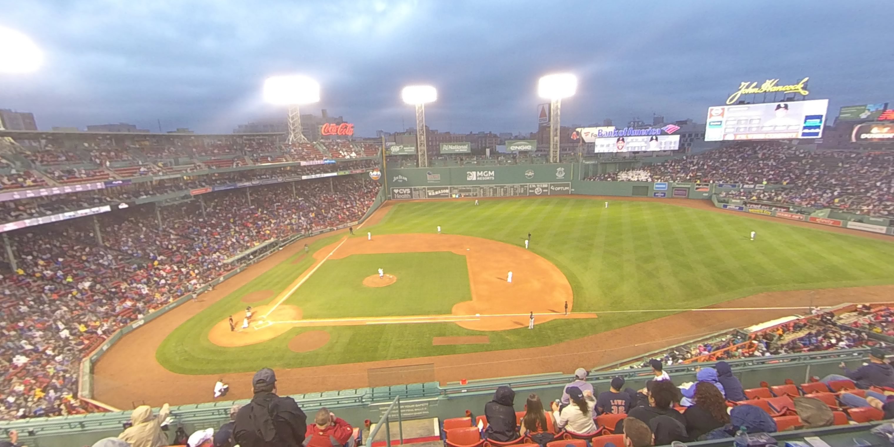 pavilion box 7 panoramic seat view  for baseball - fenway park