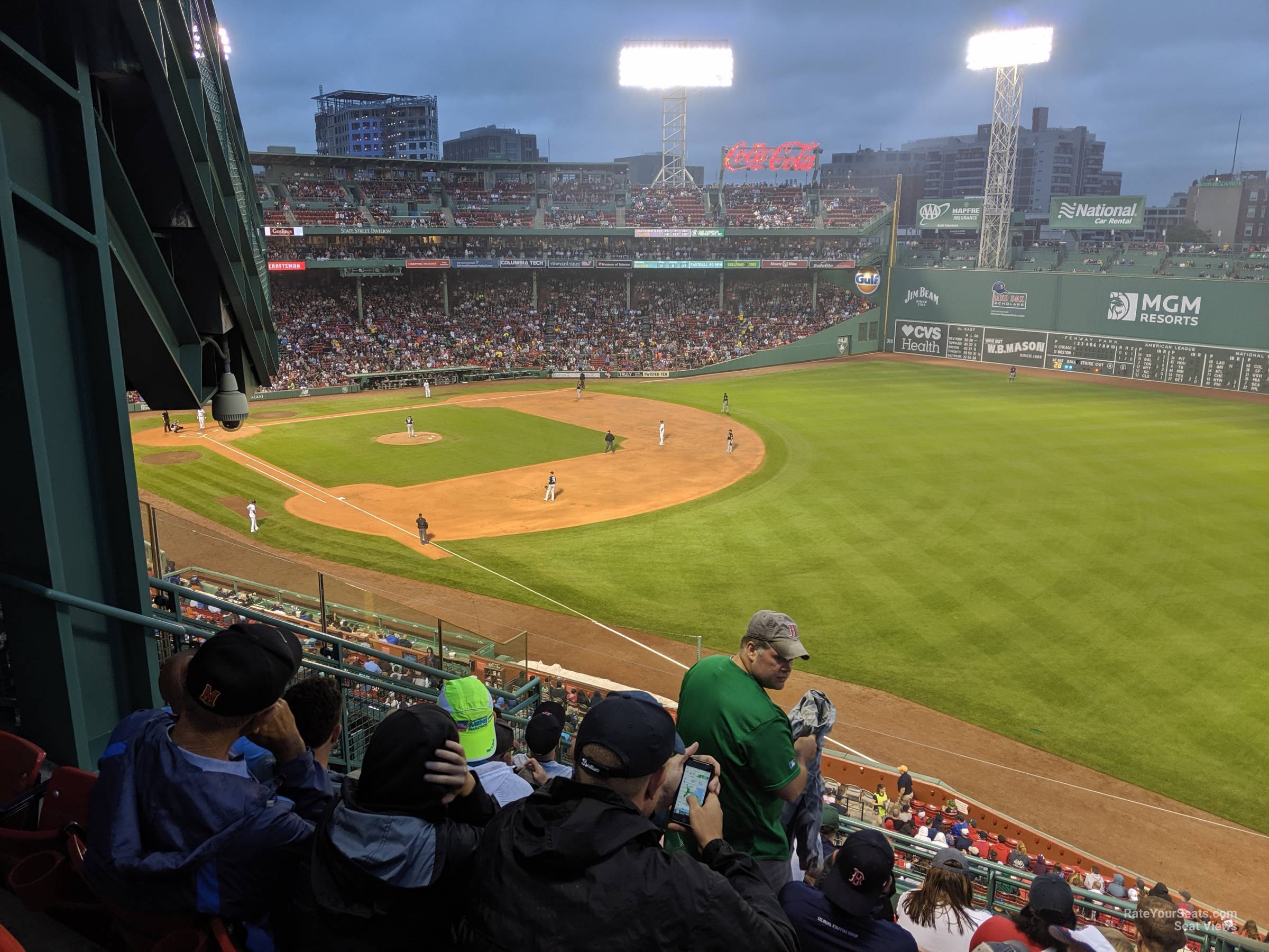 roof box 23 seat view  for baseball - fenway park