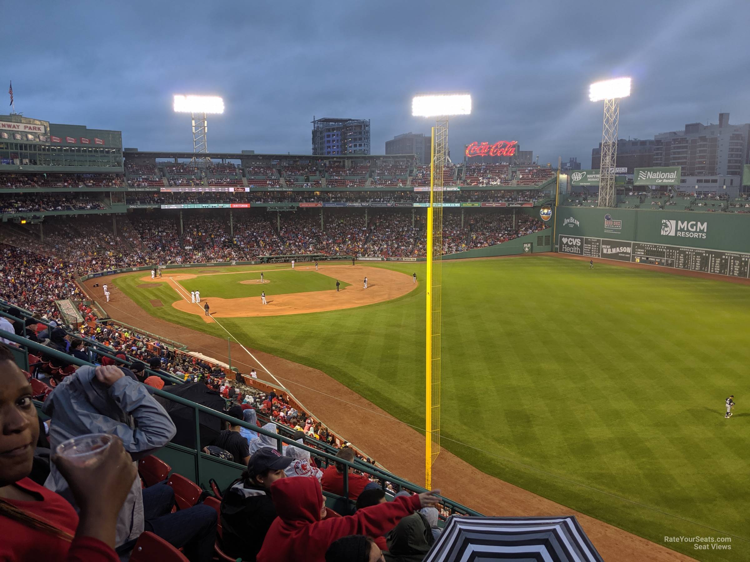 roof box 37 seat view  for baseball - fenway park