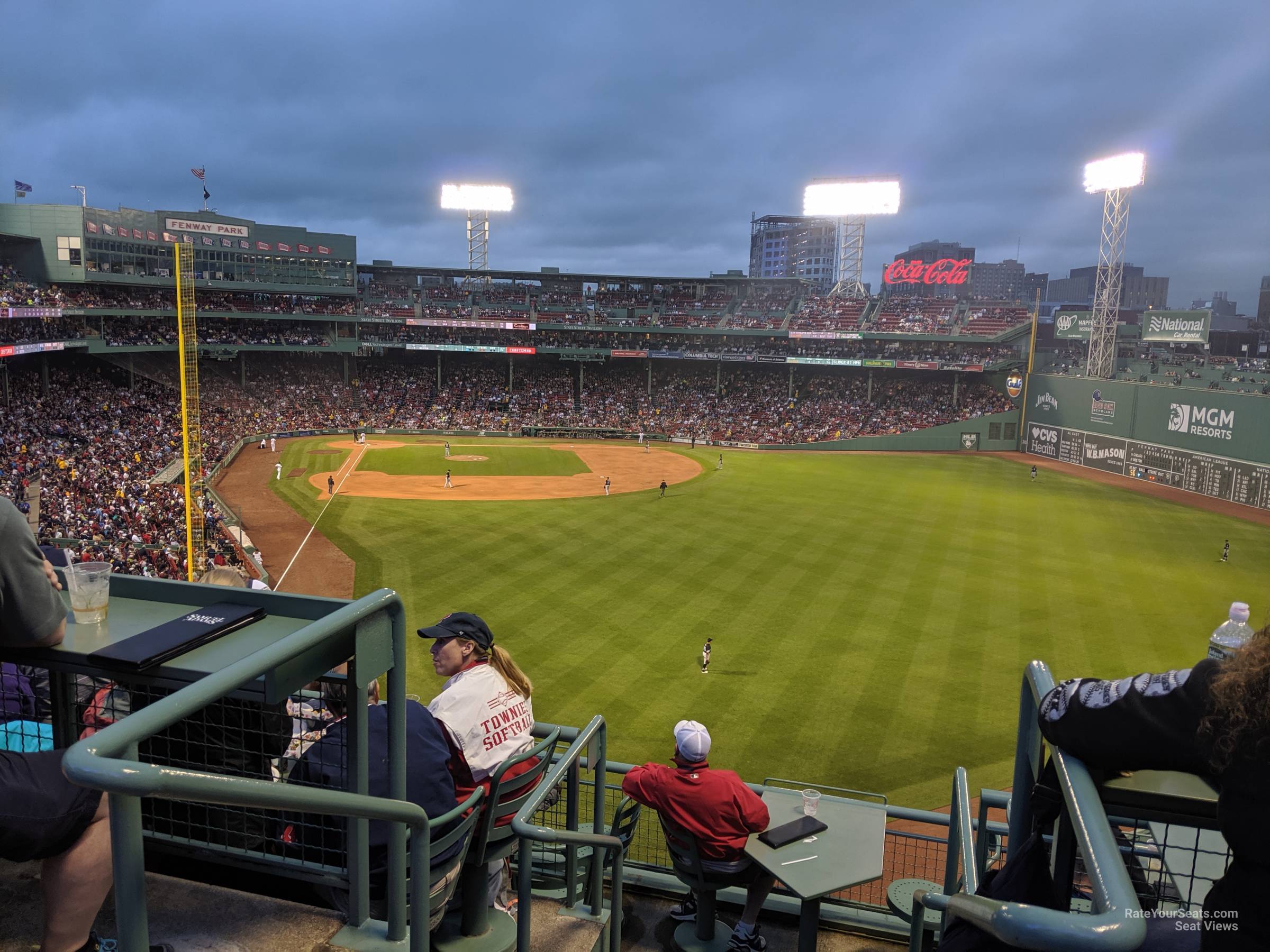 roof deck tables seat view  for baseball - fenway park