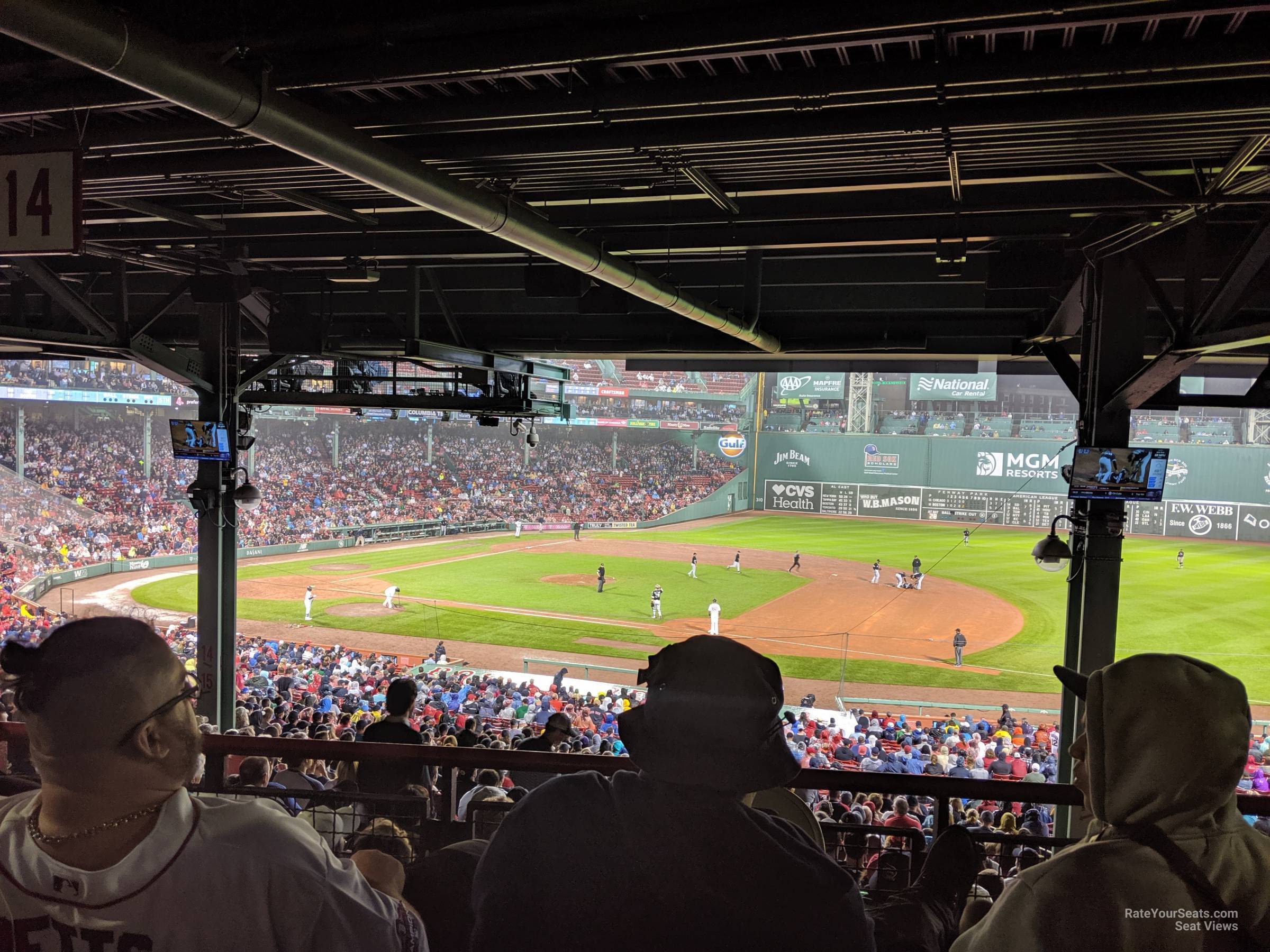 standing room only seat view  for baseball - fenway park