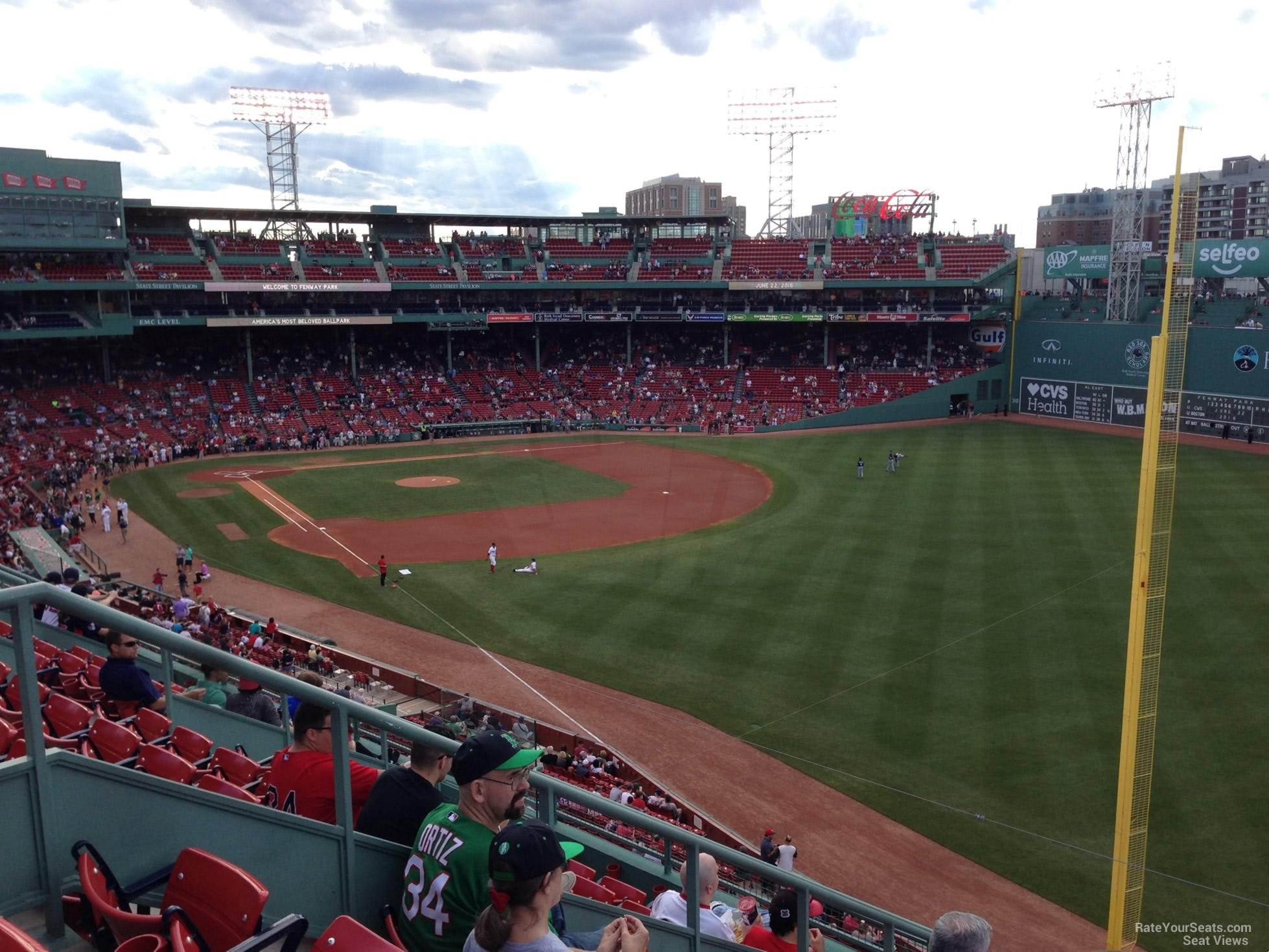 roof box 33, row g seat view  for baseball - fenway park