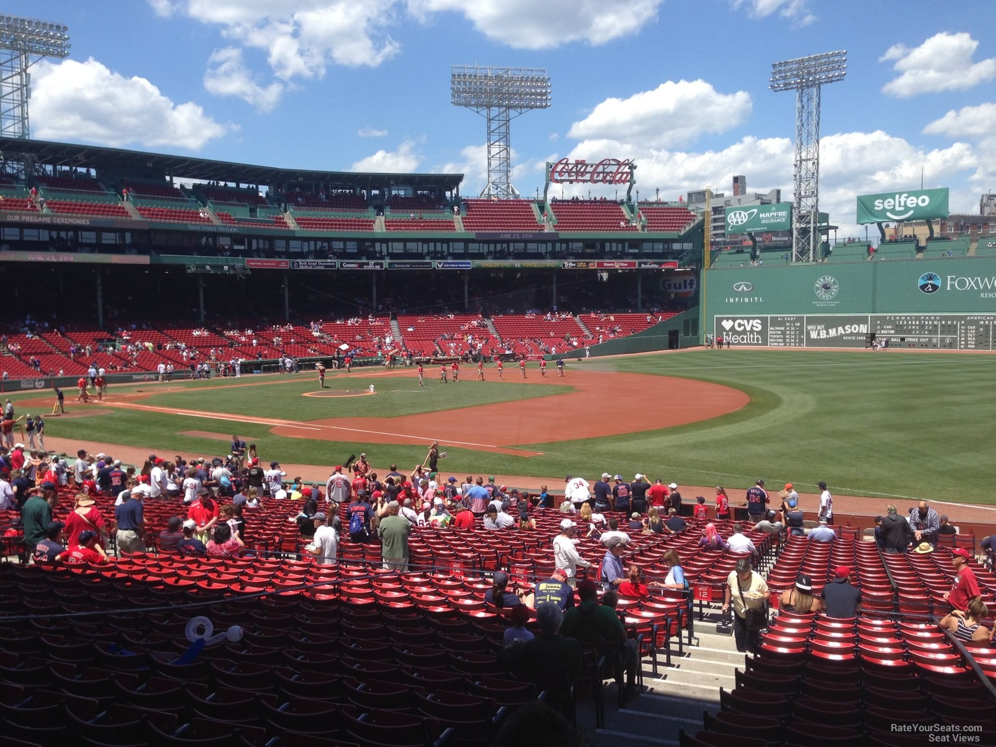 loge box 100, row rr seat view  for baseball - fenway park