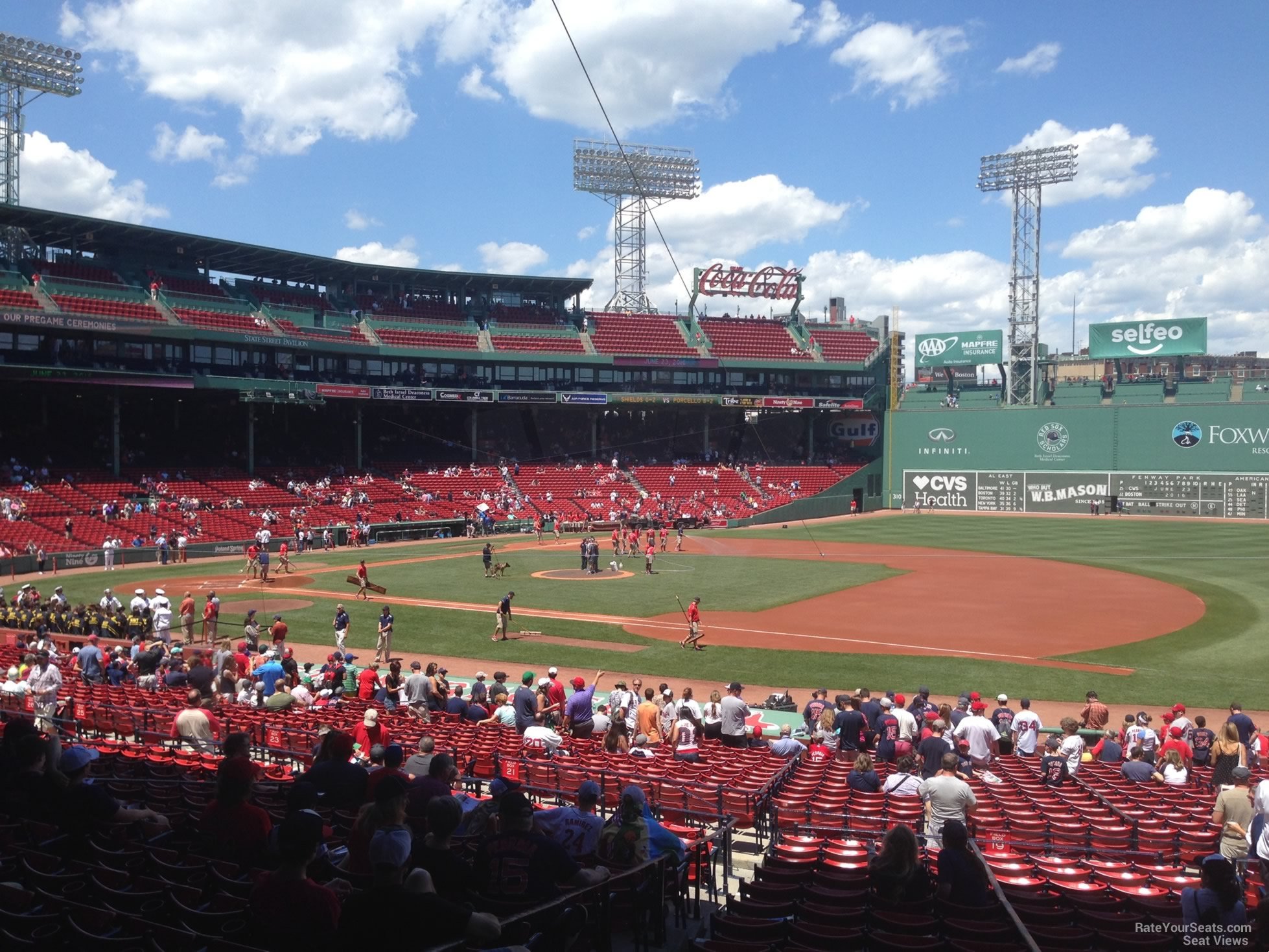 loge box 105, row rr seat view  for baseball - fenway park
