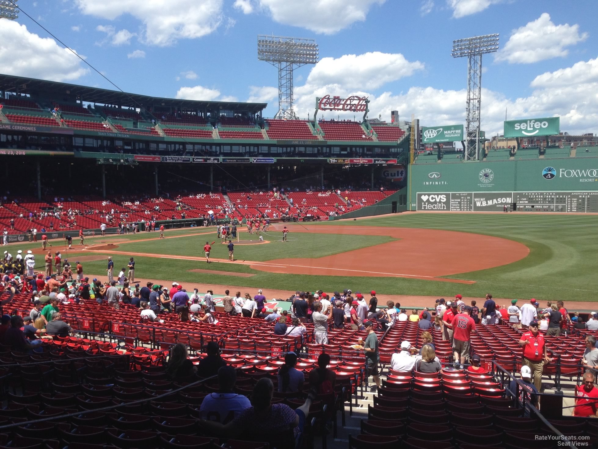 loge box 106, row rr seat view  for baseball - fenway park