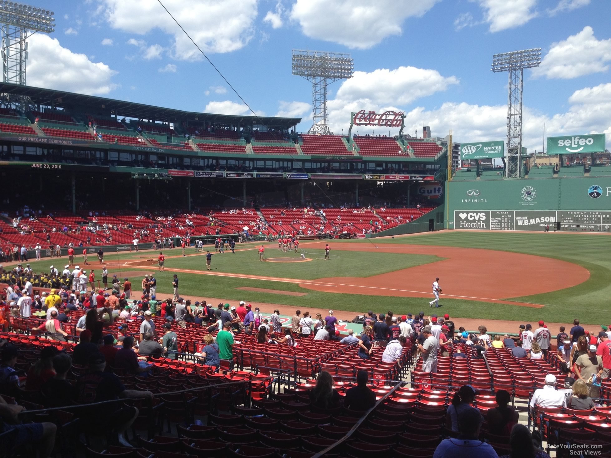 loge box 107, row rr seat view  for baseball - fenway park