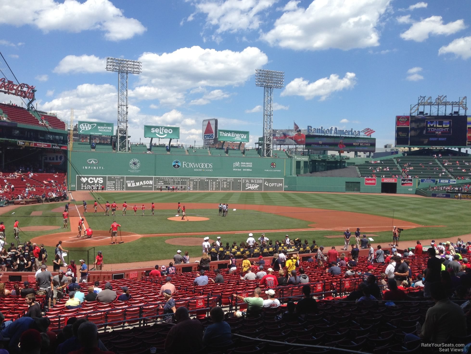 loge box 124, row rr seat view  for baseball - fenway park