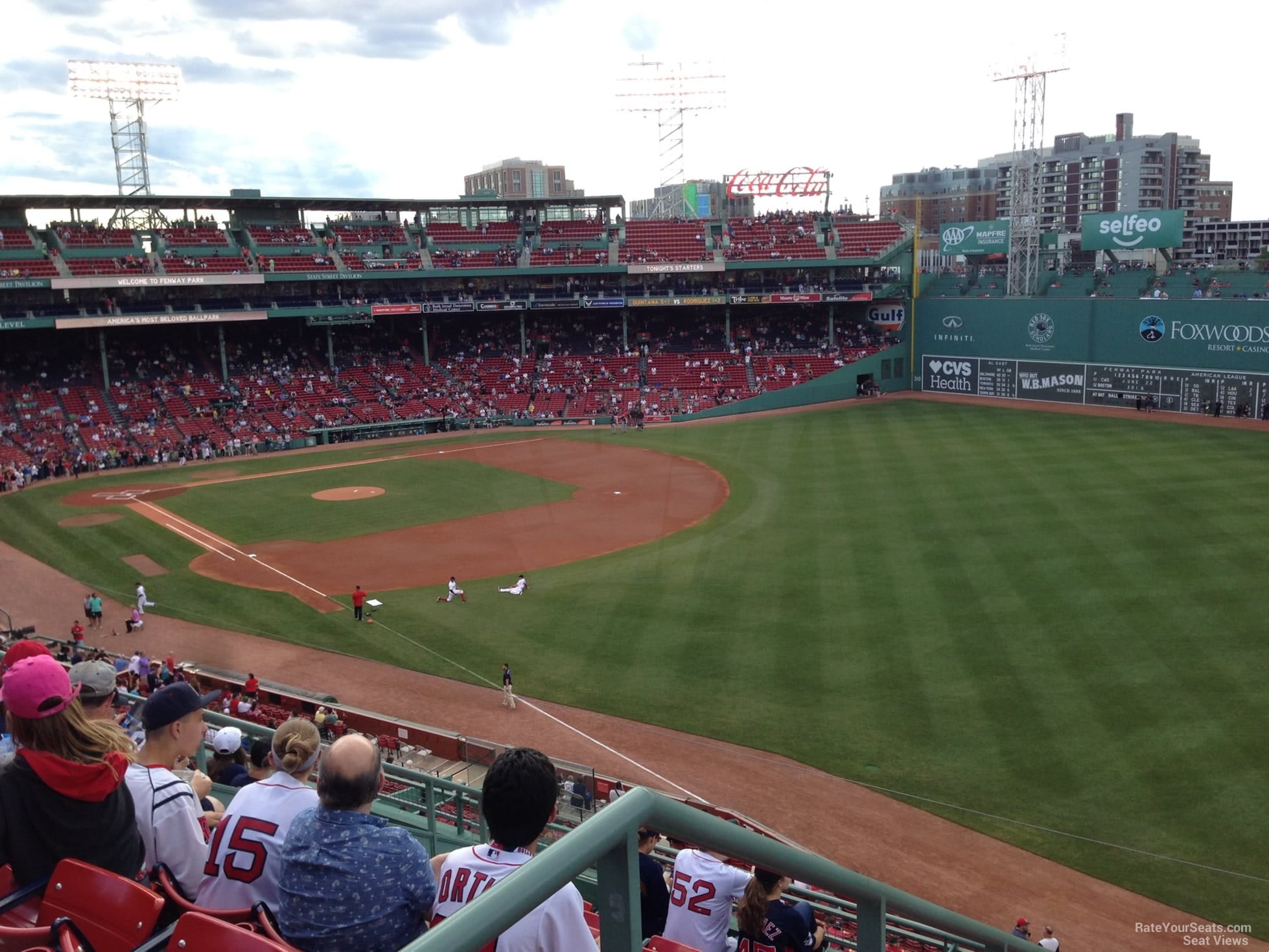 roof box 27, row g seat view  for baseball - fenway park