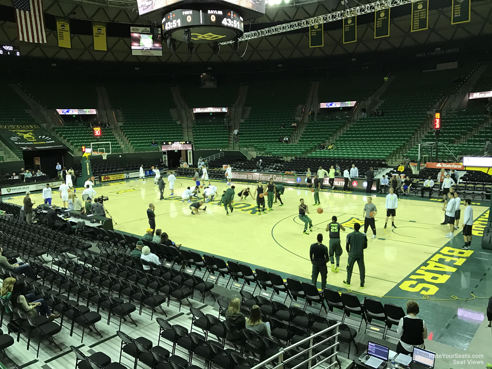 section 122, row 10 seat view  - ferrell center