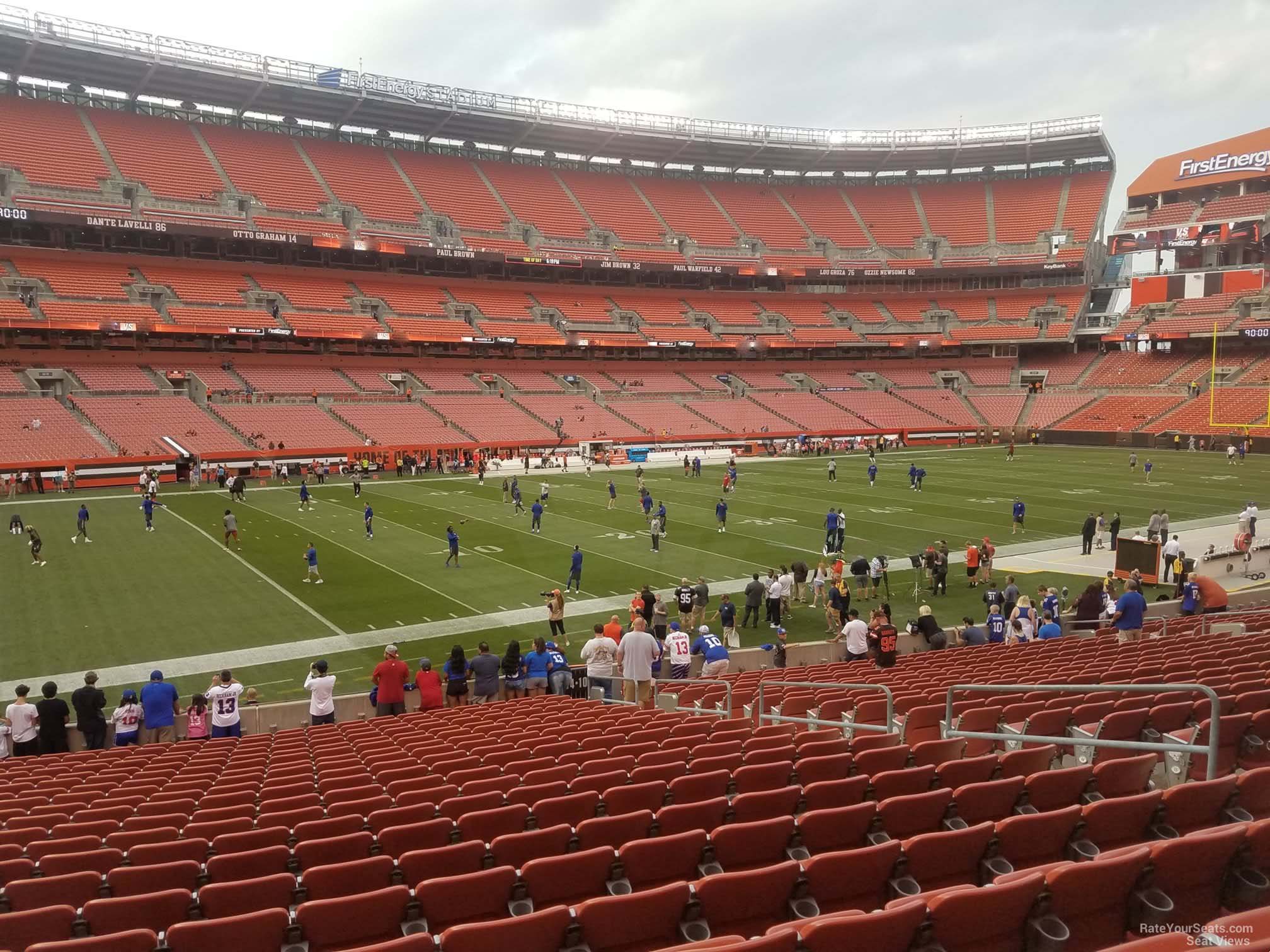 section 104, row 22 seat view  - cleveland browns stadium
