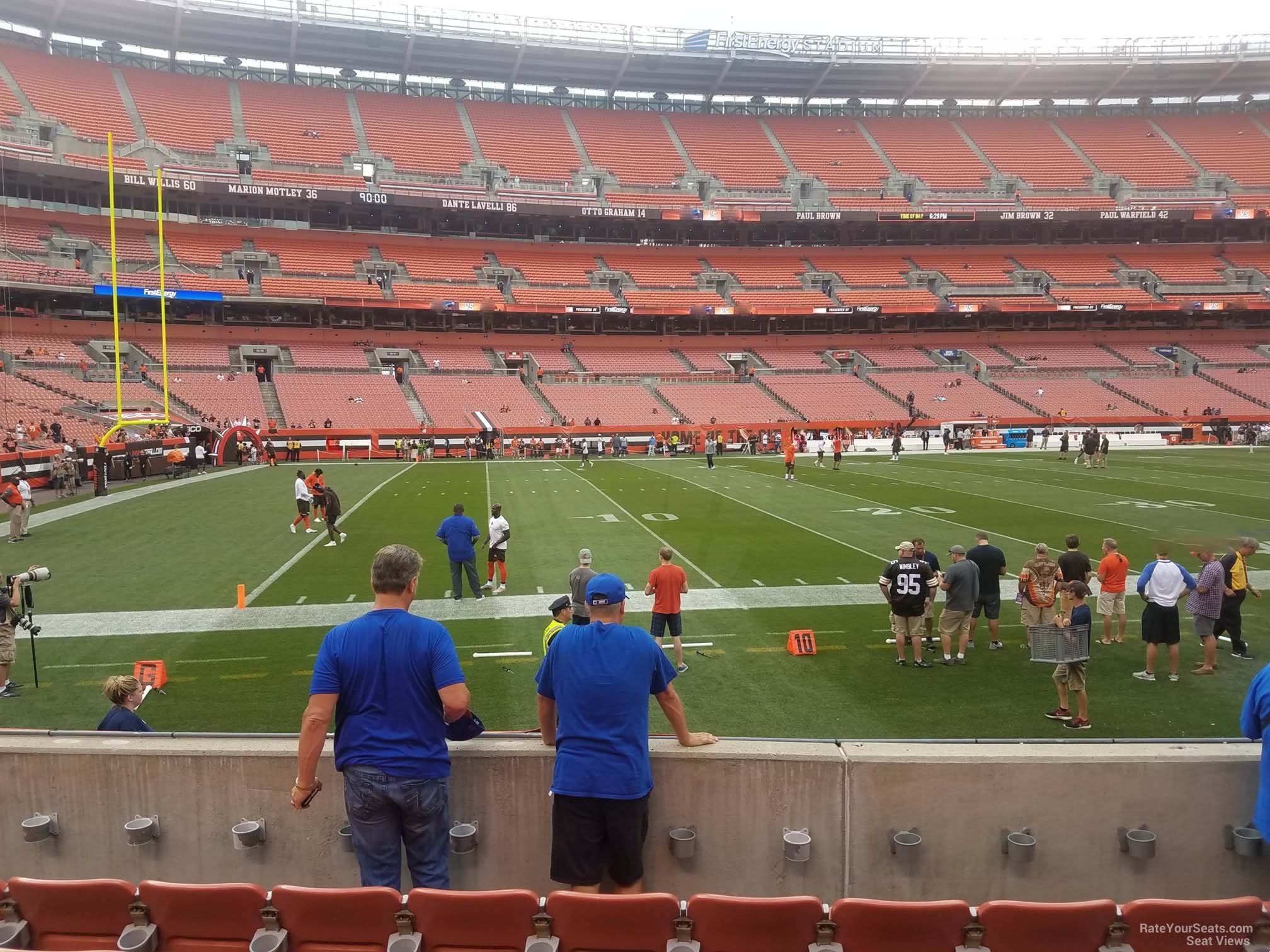 section 105, row 6 seat view for football - huntington bank field