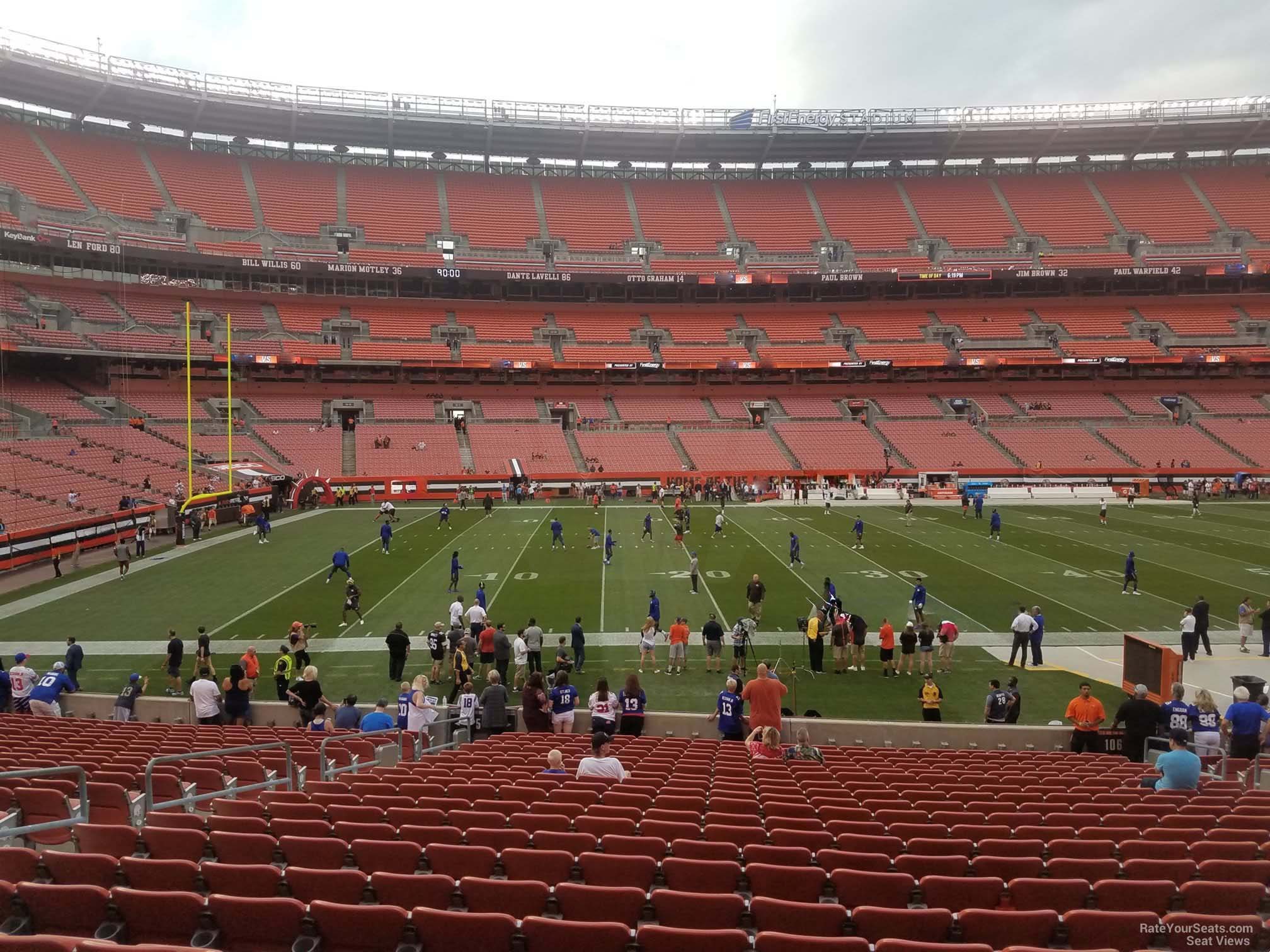 section 106, row 22 seat view  - cleveland browns stadium