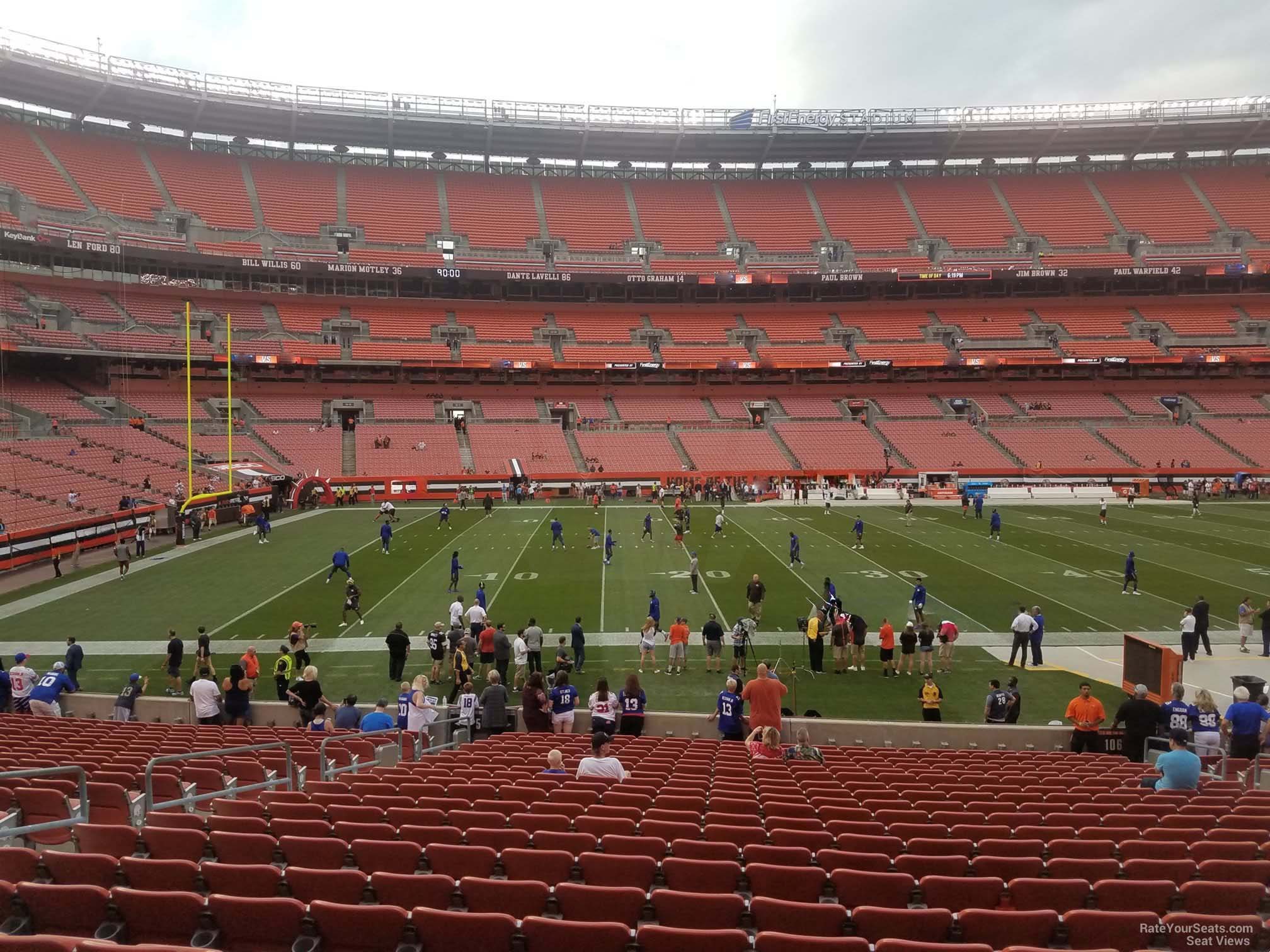 section 106, row 22 seat view  for football - huntington bank field