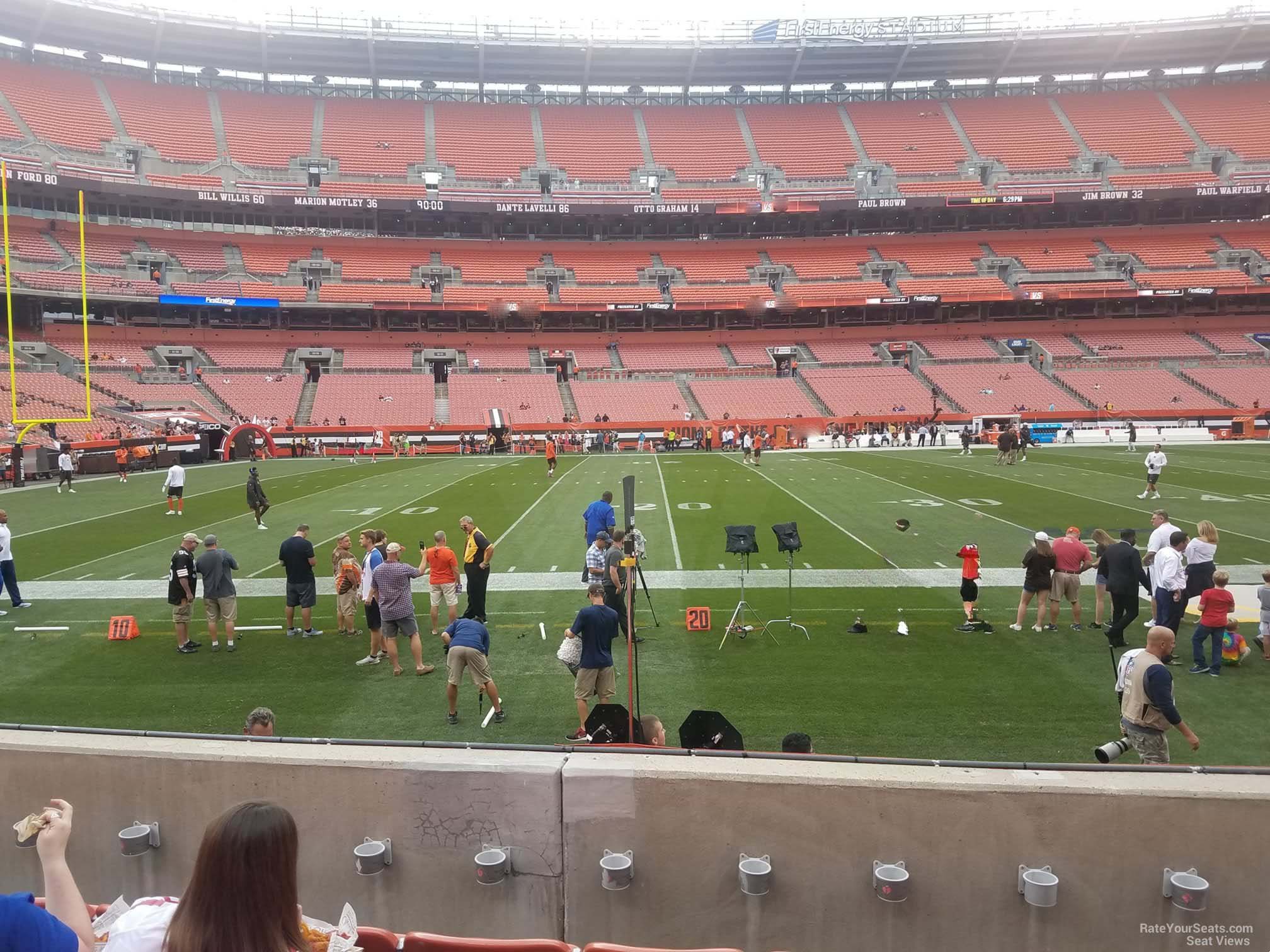 section 106, row 6 seat view  for football - huntington bank field