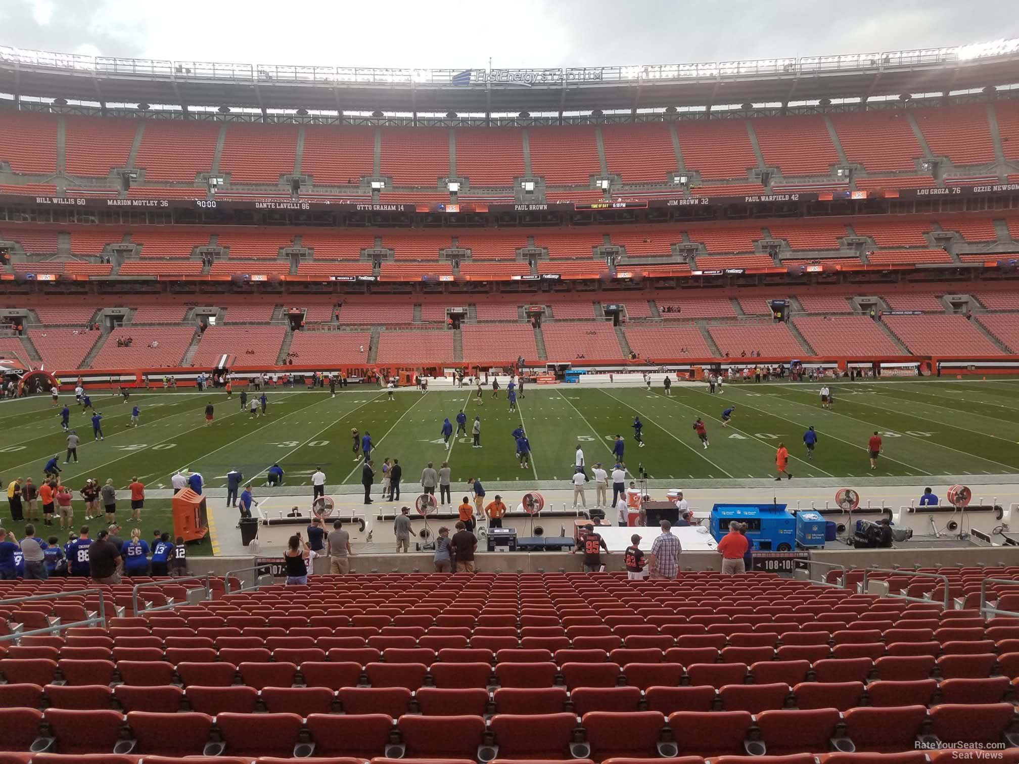 section 108, row 22 seat view  for football - huntington bank field