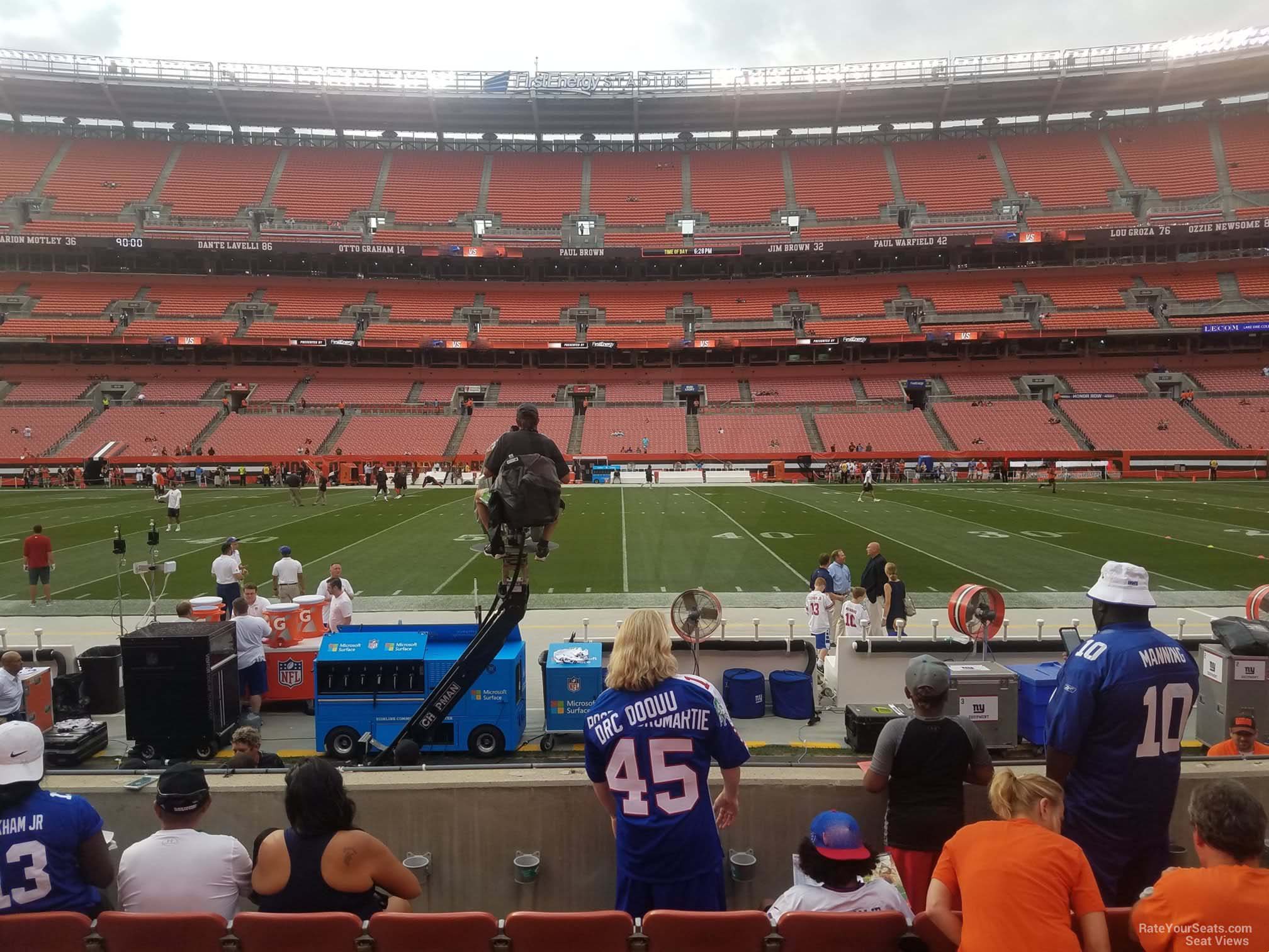 section 109, row 6 seat view  for football - huntington bank field