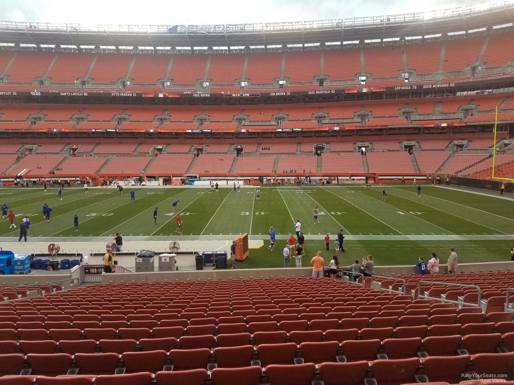 section 110, row 22 seat view  for football - huntington bank field