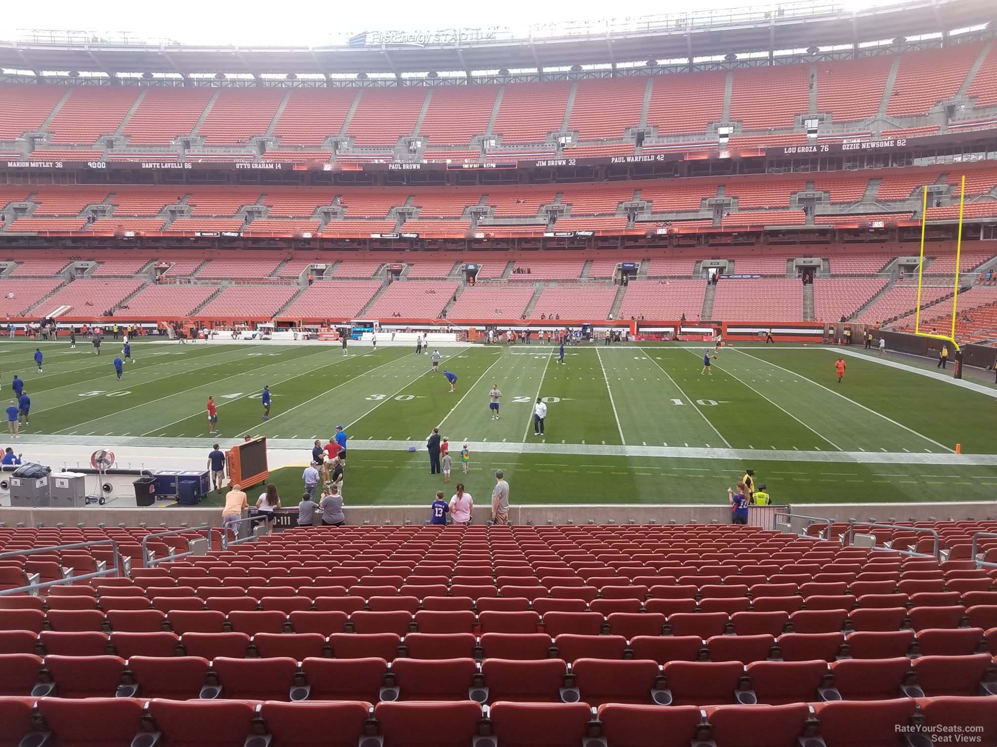 section 111, row 22 seat view  - cleveland browns stadium