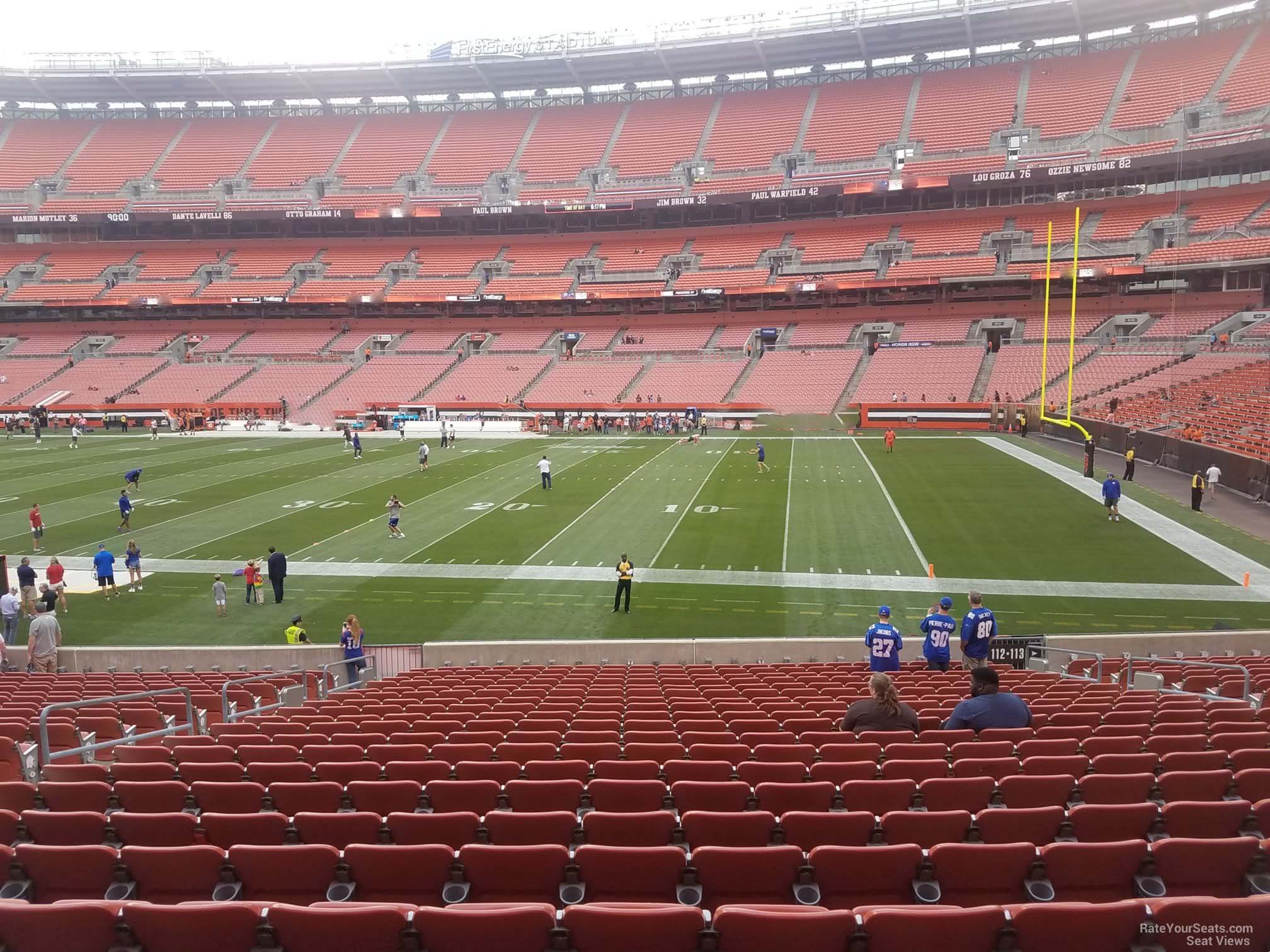 section 112, row 22 seat view  - cleveland browns stadium