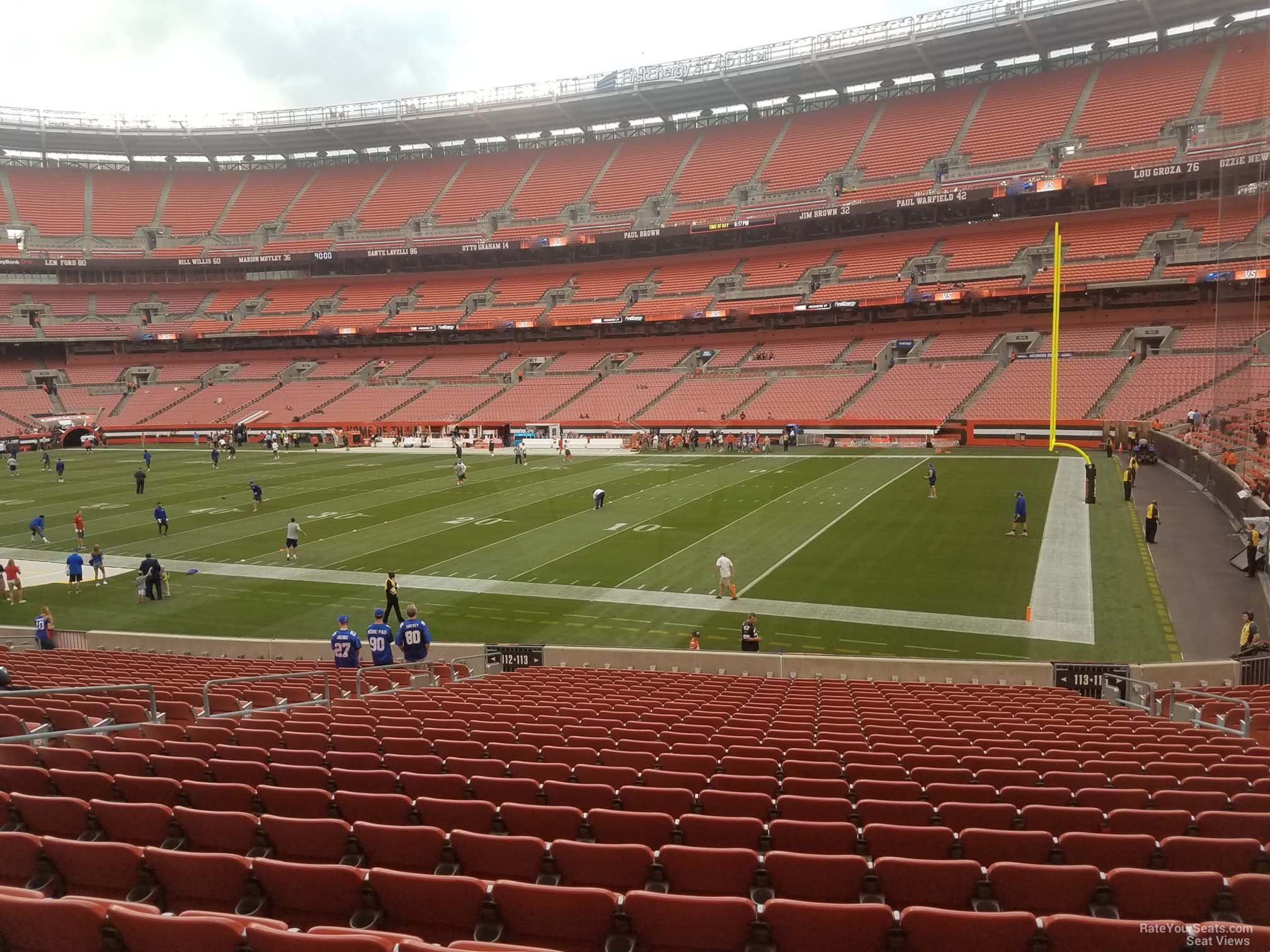 section 113, row 24 seat view  - cleveland browns stadium