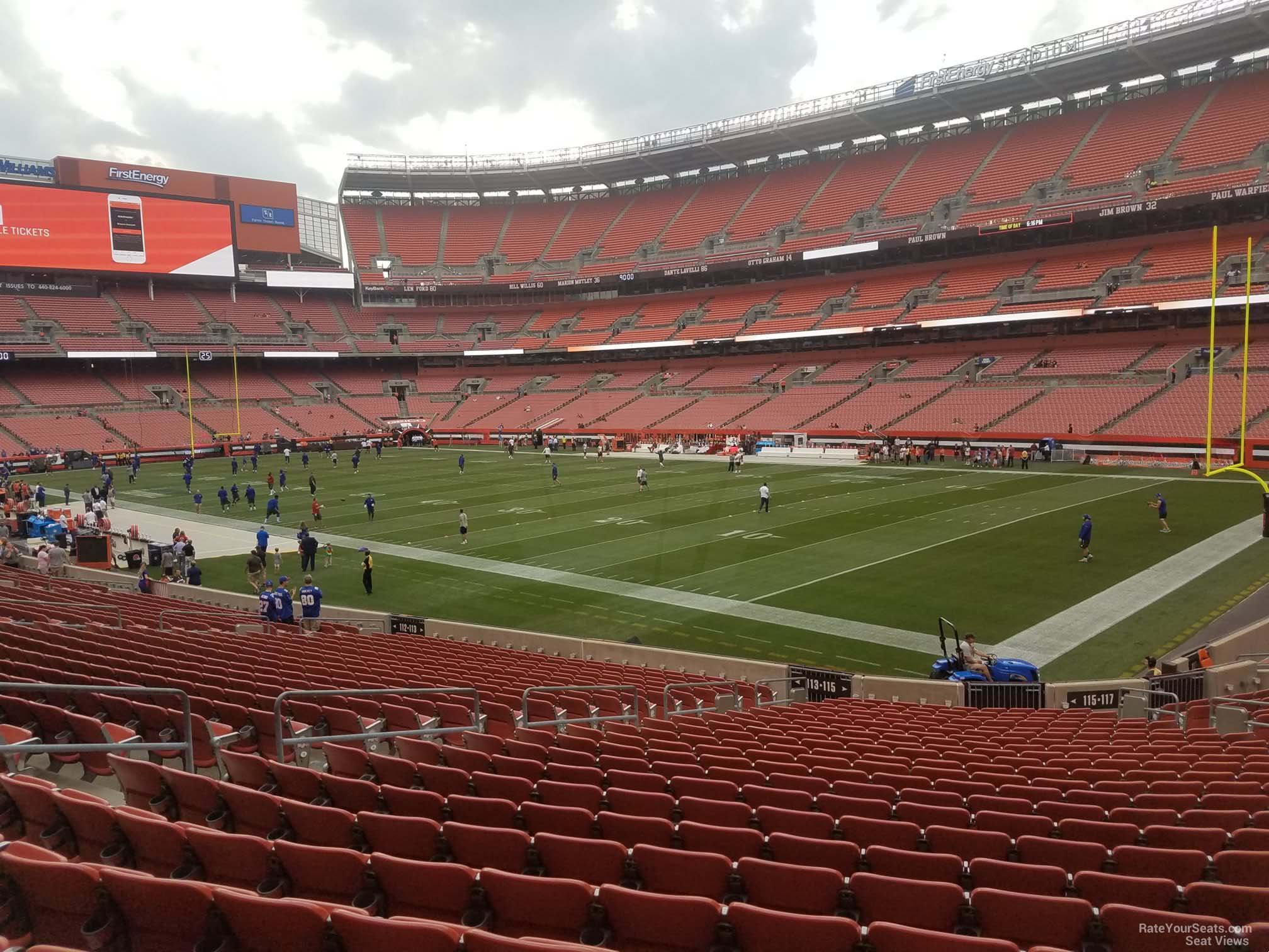 section 115, row 24 seat view  - cleveland browns stadium