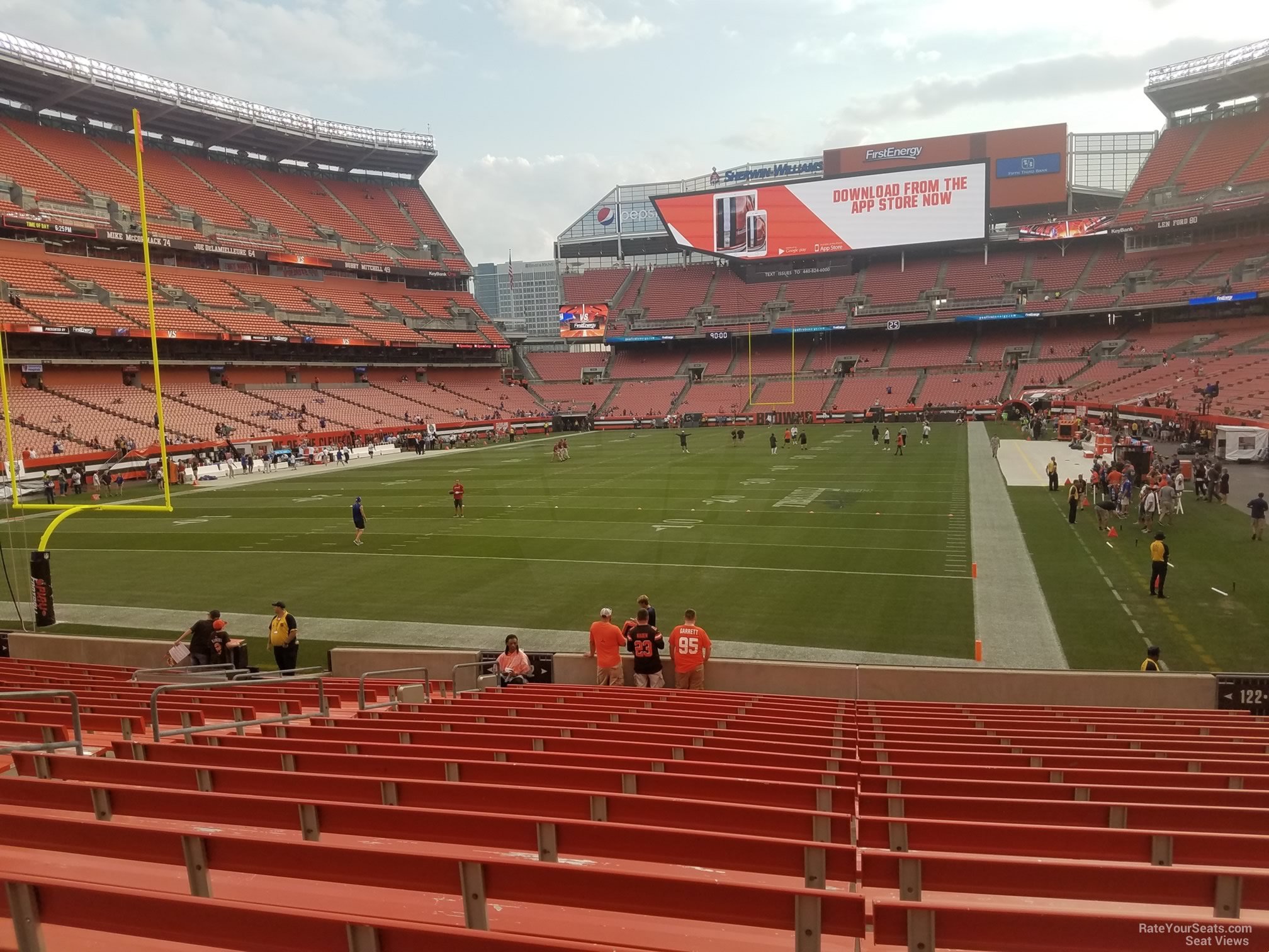 section 122, row 17 seat view  for football - huntington bank field