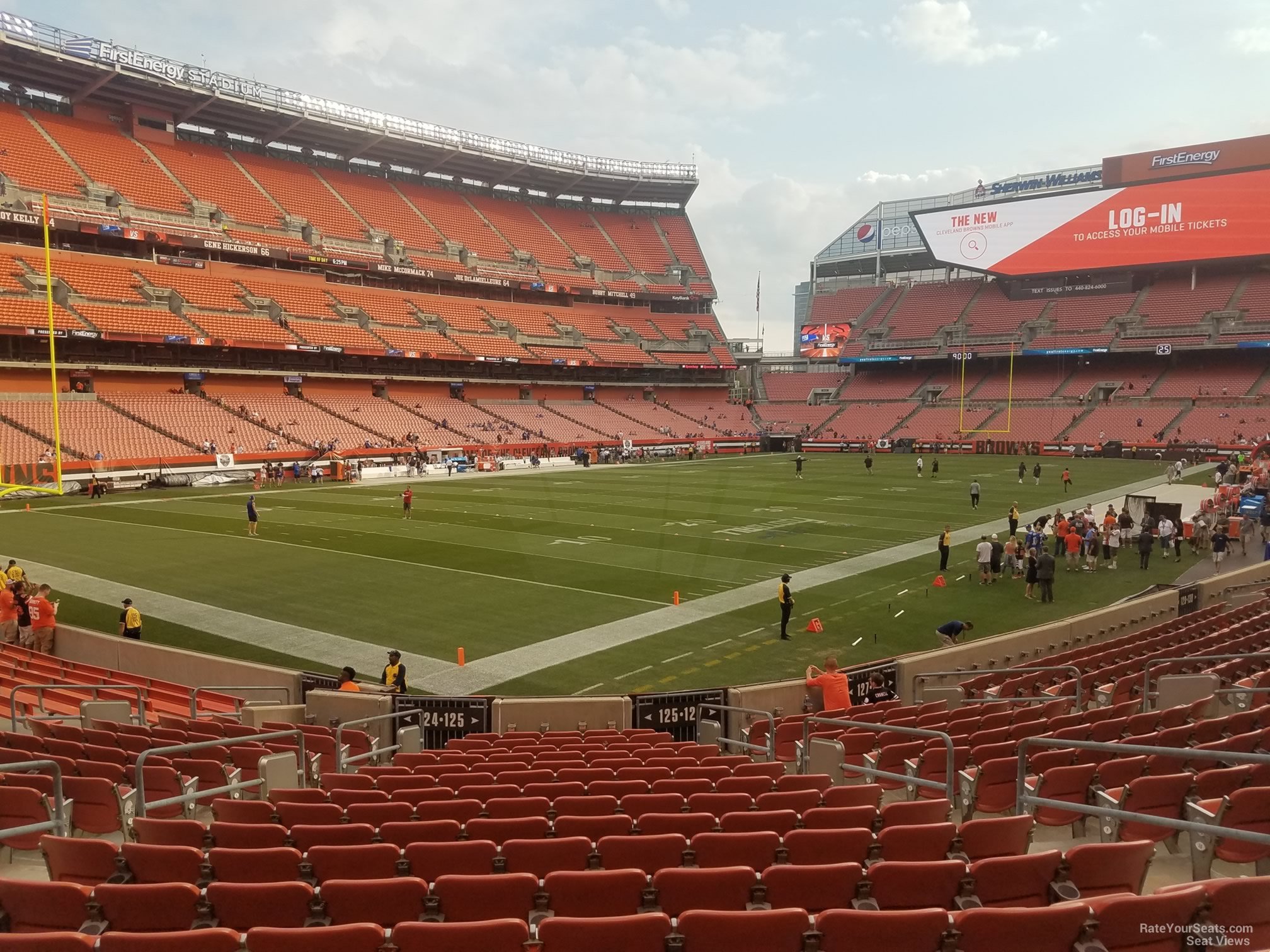 section 125, row 17 seat view  - cleveland browns stadium