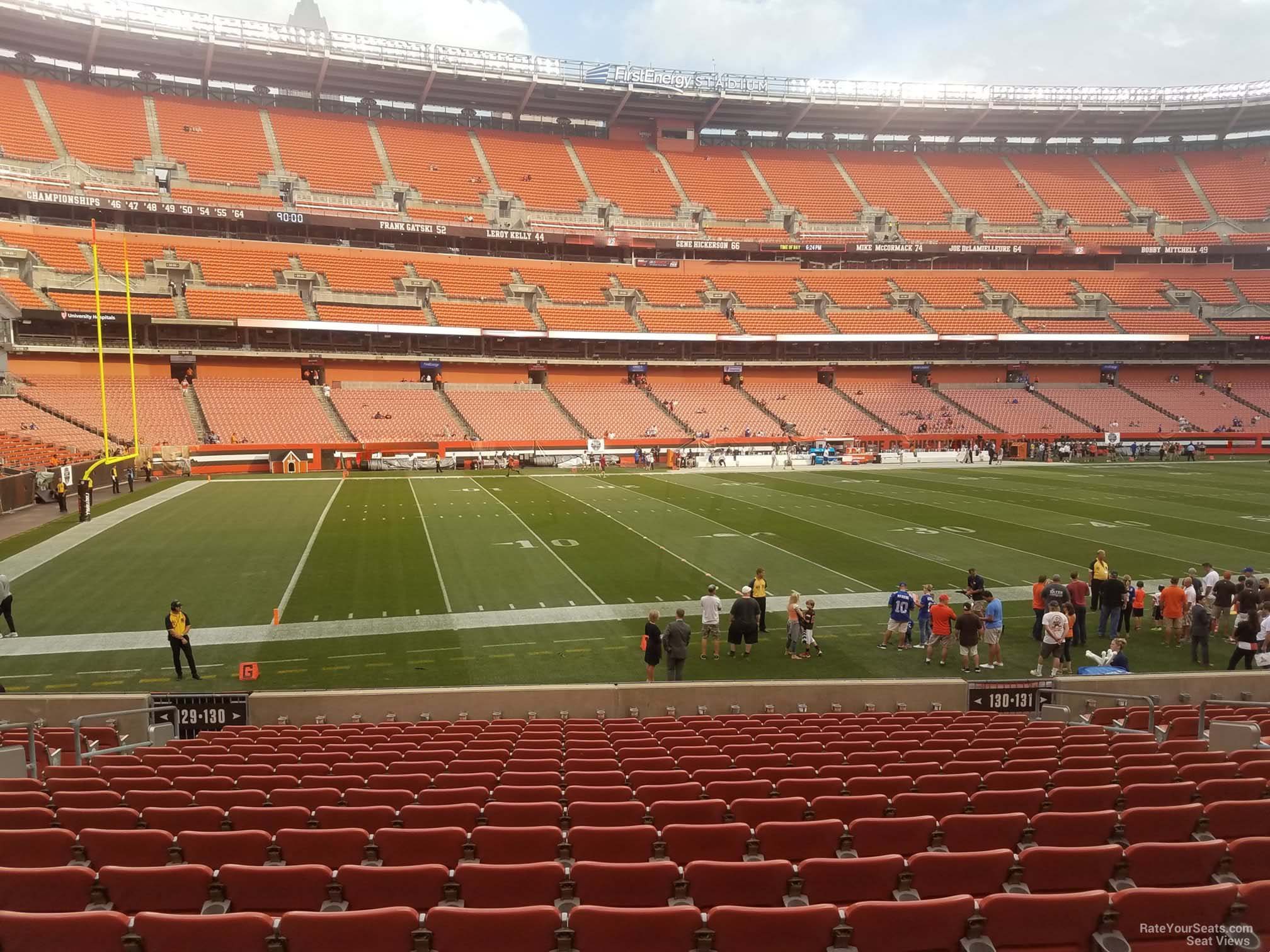 section 130, row 17 seat view  for football - huntington bank field