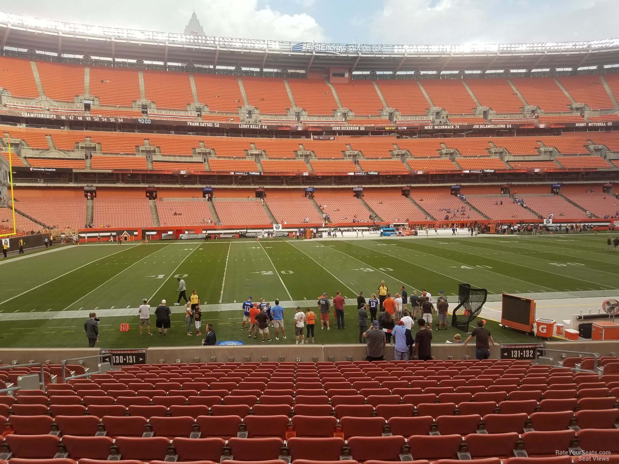 section 131, row 17 seat view  - cleveland browns stadium