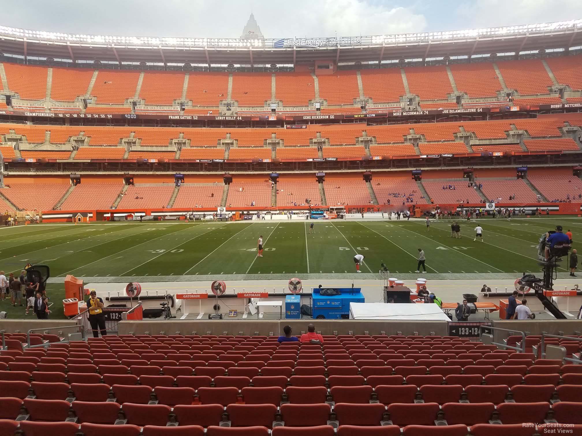 section 133, row 17 seat view  - cleveland browns stadium