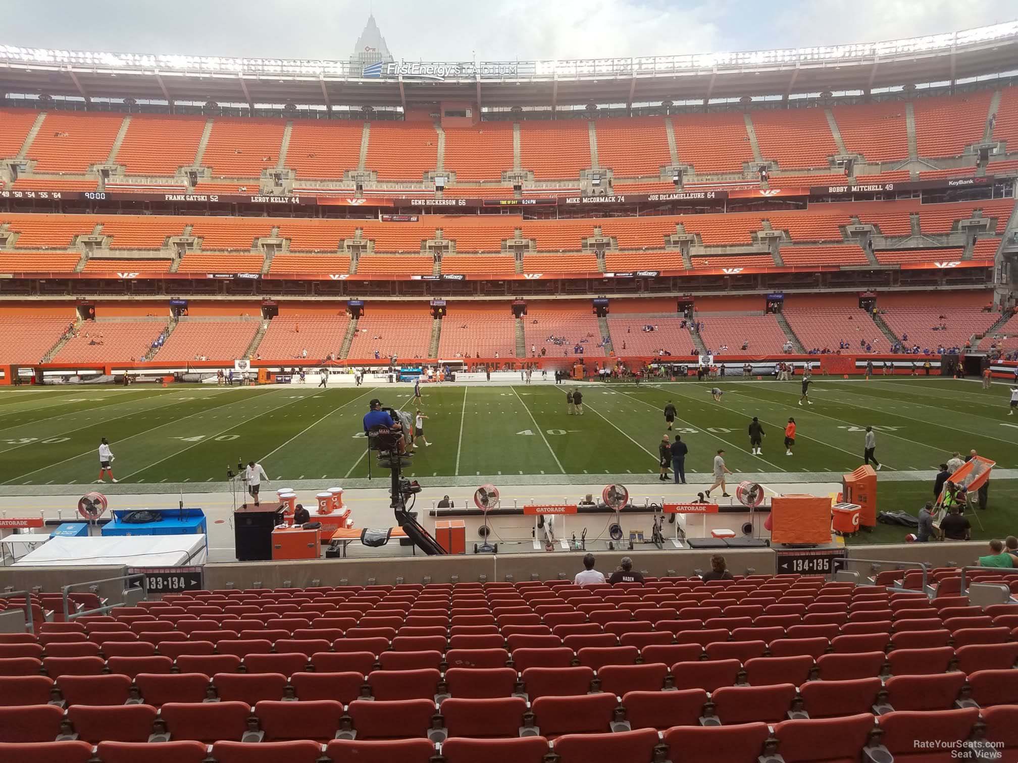 section 134, row 17 seat view  for football - huntington bank field