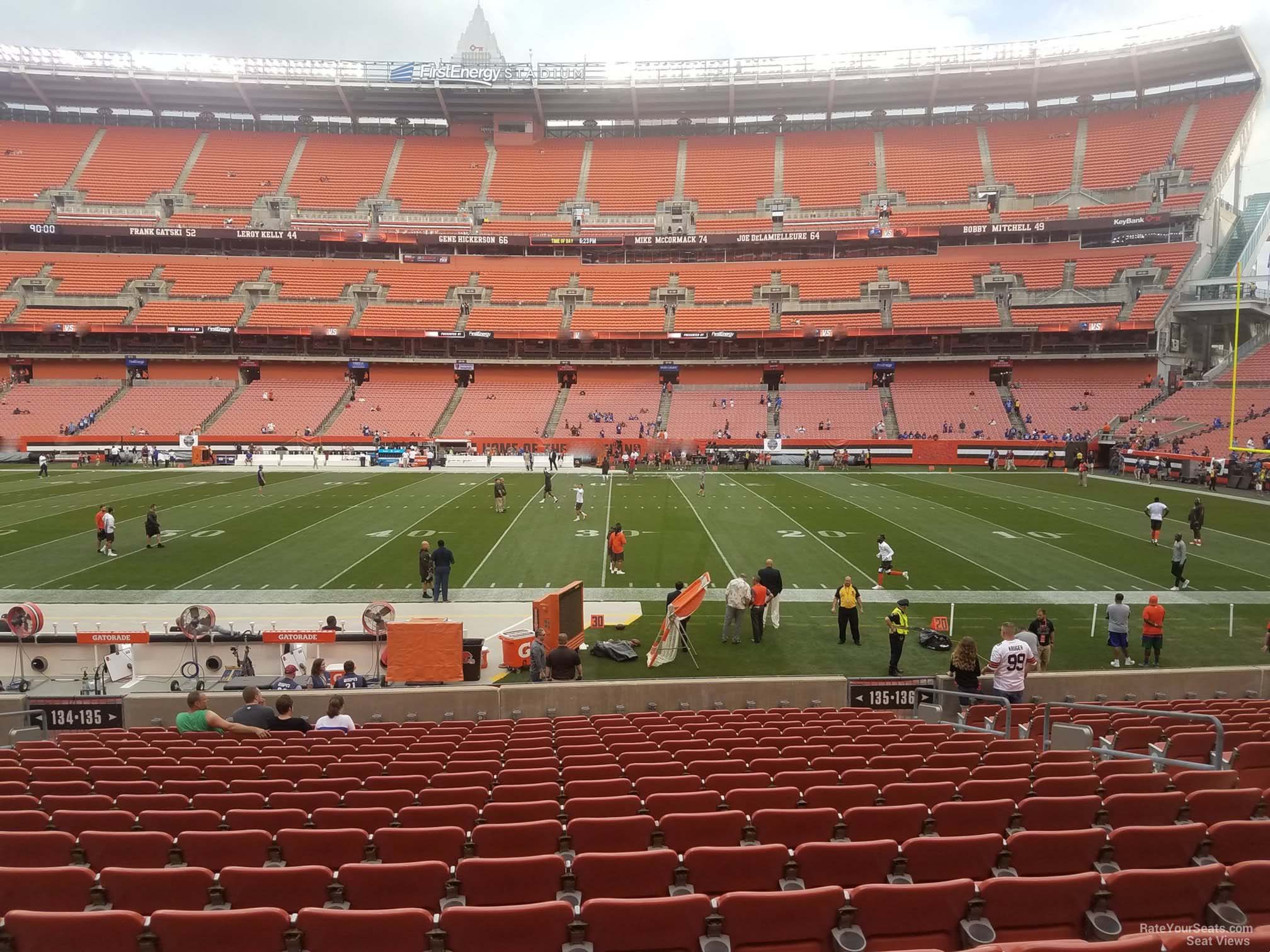 section 135, row 17 seat view  - cleveland browns stadium