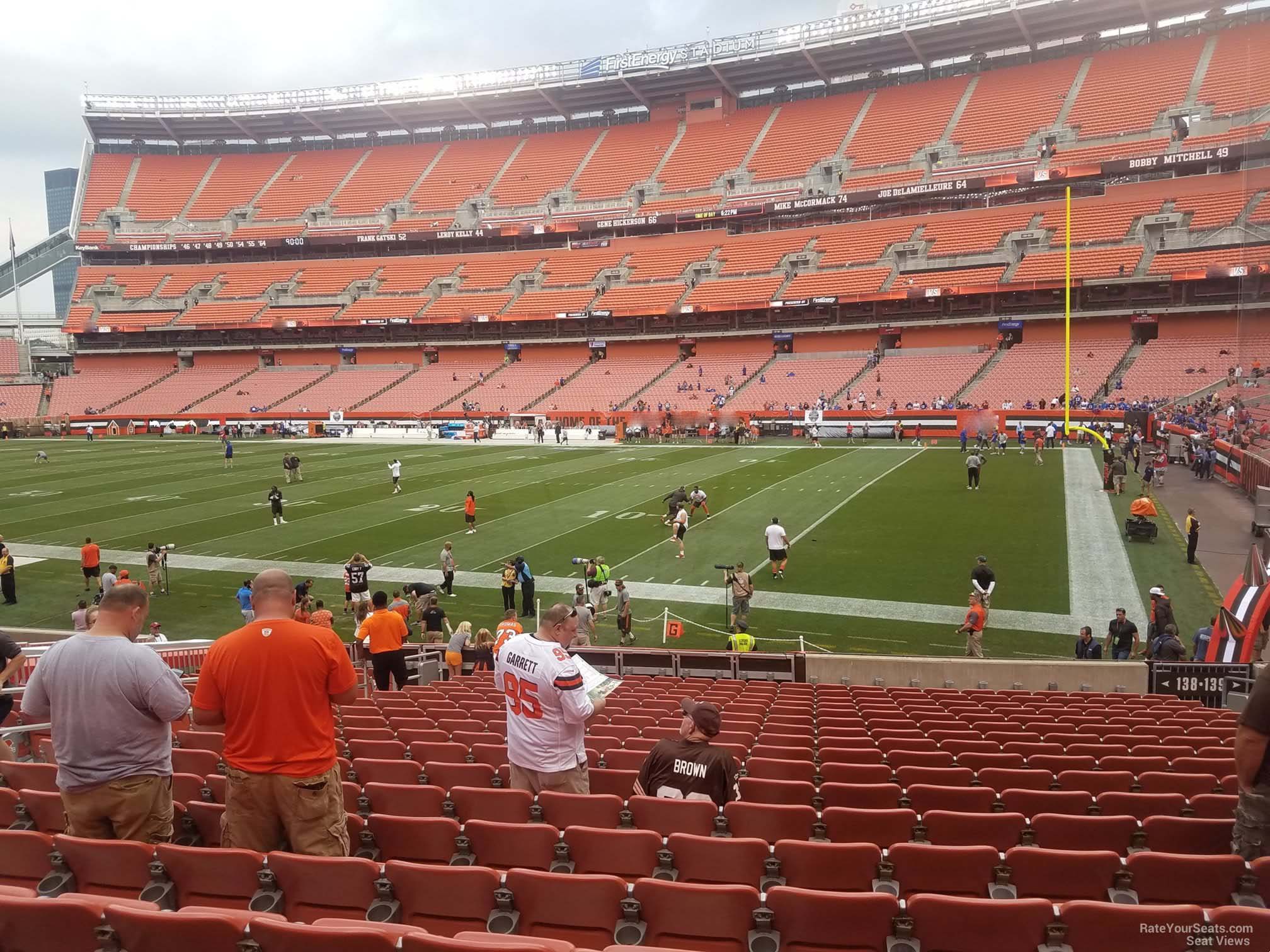 section 138, row 19 seat view  for football - huntington bank field